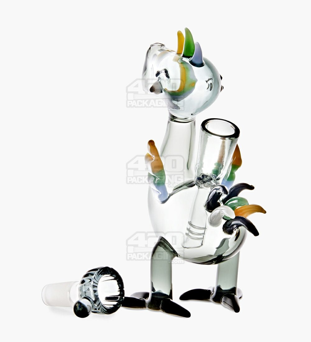 Toucan Doob Loops Glass Water Pipe | 6in Tall - 14mm Bowl - Smoke - 2