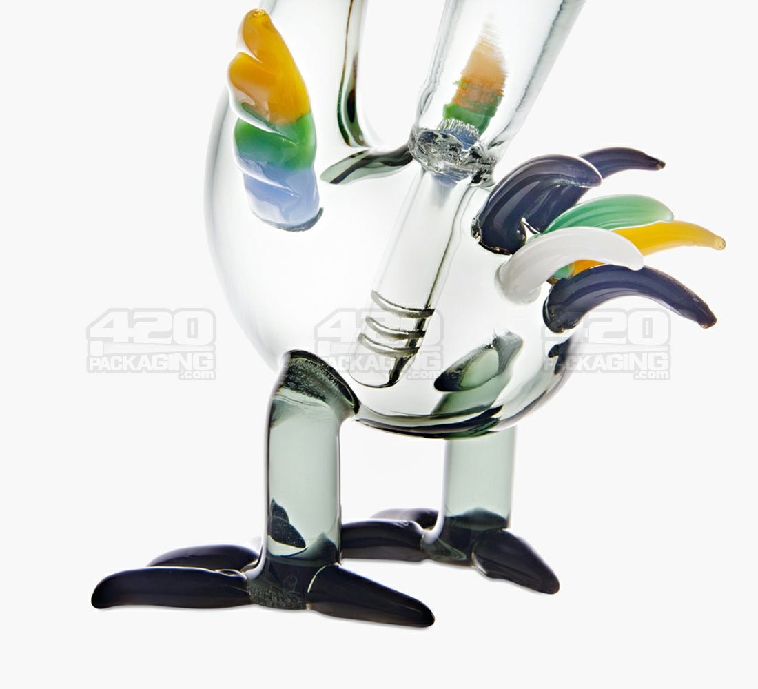 Toucan Doob Loops Glass Water Pipe | 6in Tall - 14mm Bowl - Smoke - 4