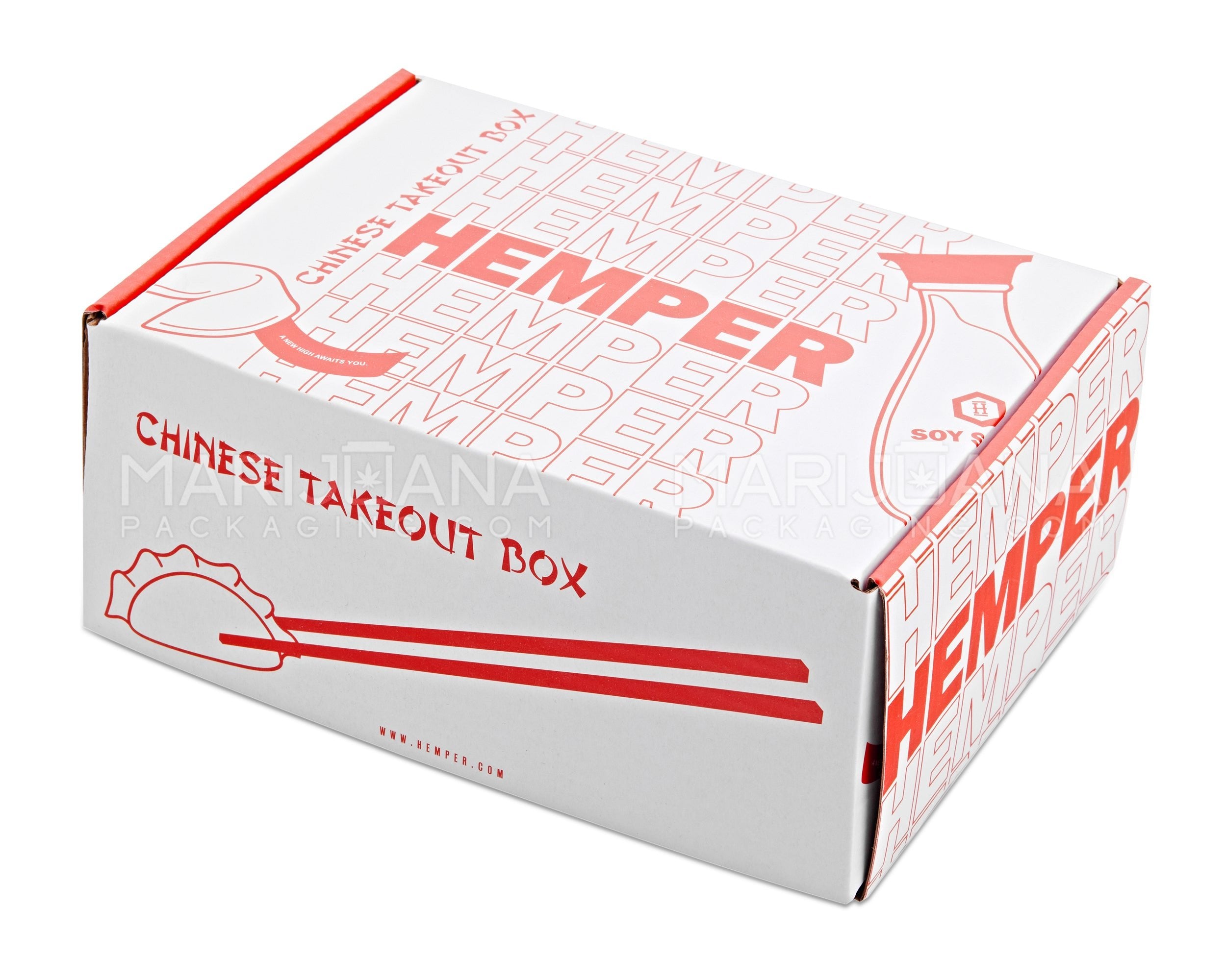 HEMPER | Chinese Takeout Mini Water Pipe | 6in Tall - 14mm Bowl - Assorted - 7