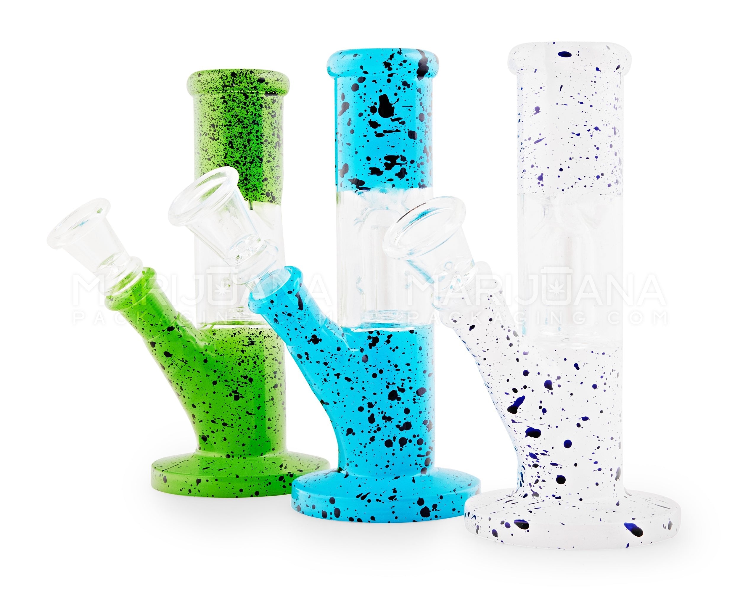 Splat Mini Straight Shooter Water Pipe | 6.5in Tall - 14mm Bowl - Assorted - 5