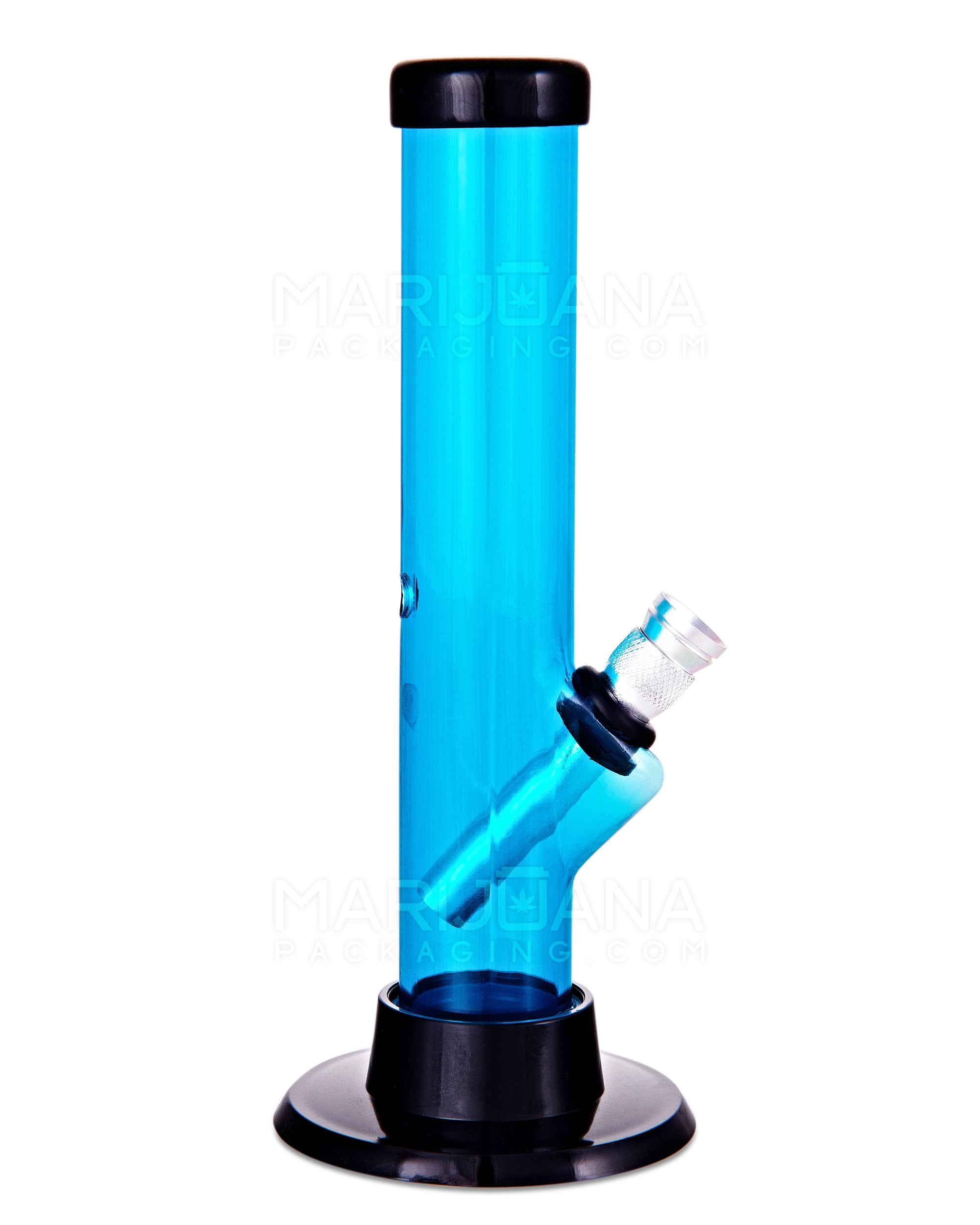 Straight Neck Acrylic Water Pipe | 6in Tall - Grommet Bowl - Assorted - 8