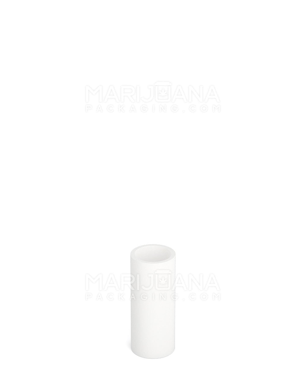POLLEN GEAR | Slim Tube Child Resistant Tall Flat Vape Cartridge Plastic Caps | 15mm - Matte White - 500 Count - 2
