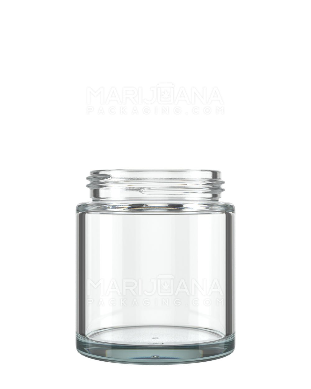 POLLEN GEAR | LoPro Wide Mouth Straight Sided Clear Glass Jars | 38mm - 6oz - 60 Count - 1
