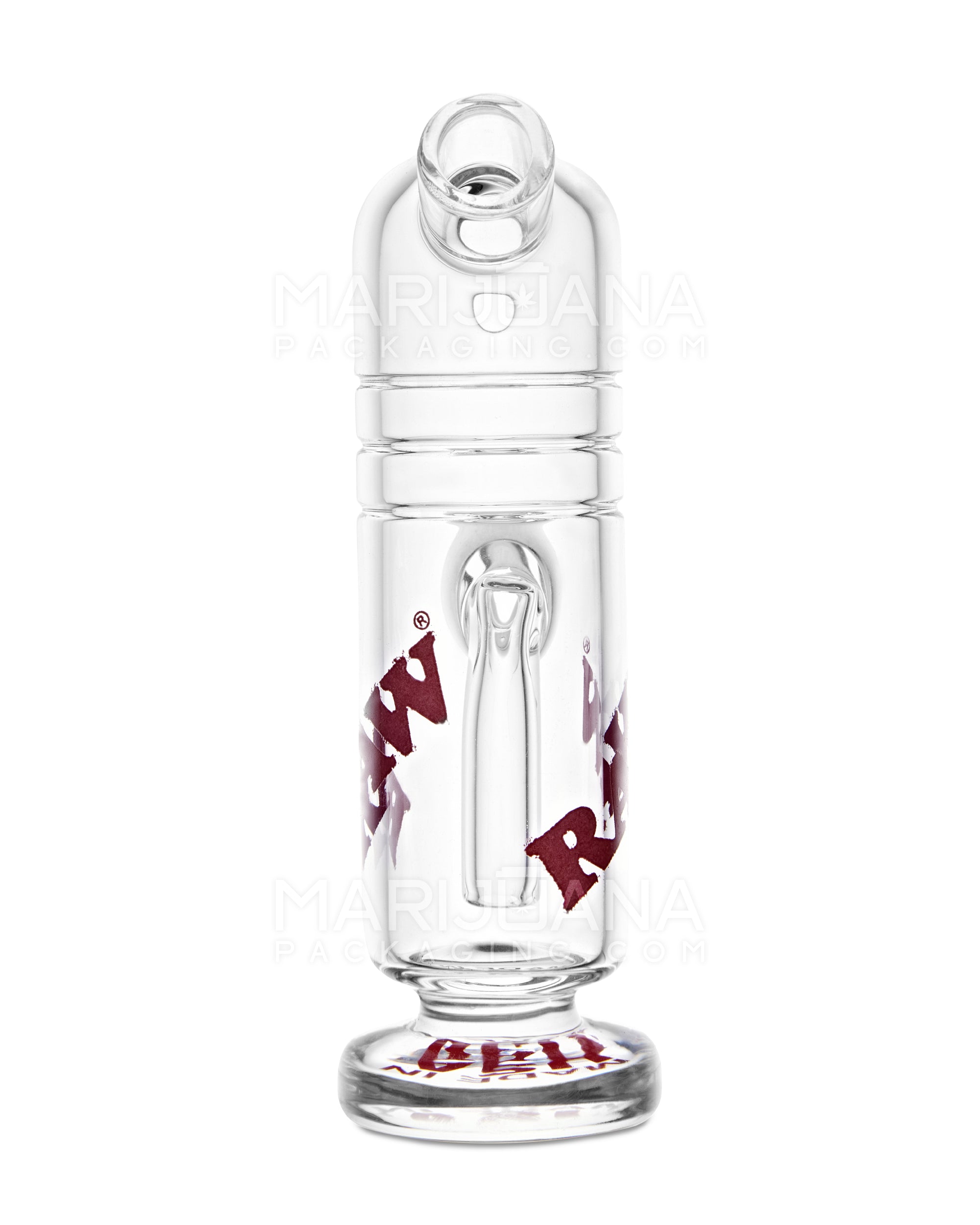 RAW | Compact Decal Glass Cone Bubbler | 2.25in Long - Glass - Clear
