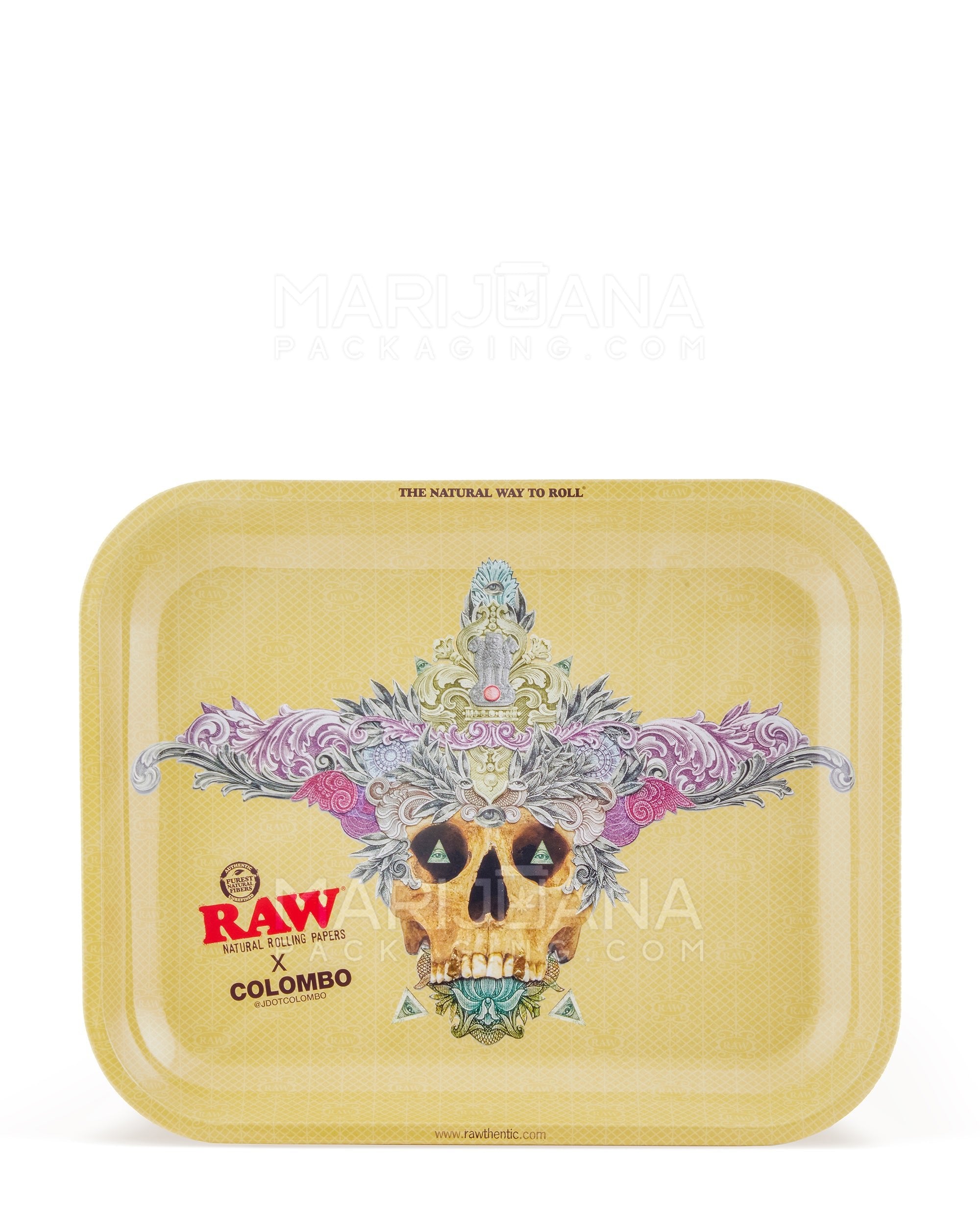 RAW | RAW X Colombo Rolling Tray | 14in x 11in - Large - Metal - 1