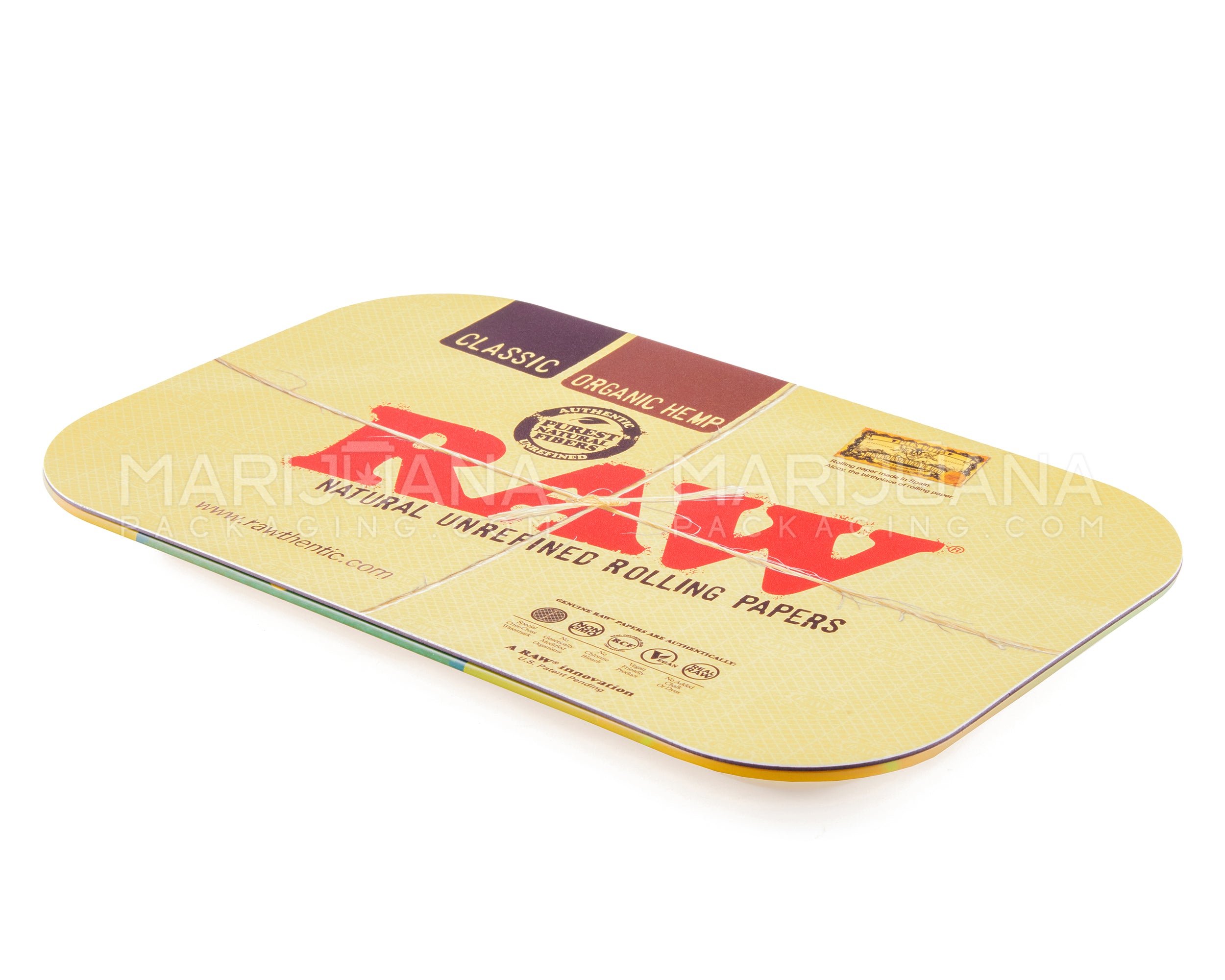 RAW | Logo Magnetic Rolling Tray Cover | 11in x 7in - Small - Metal