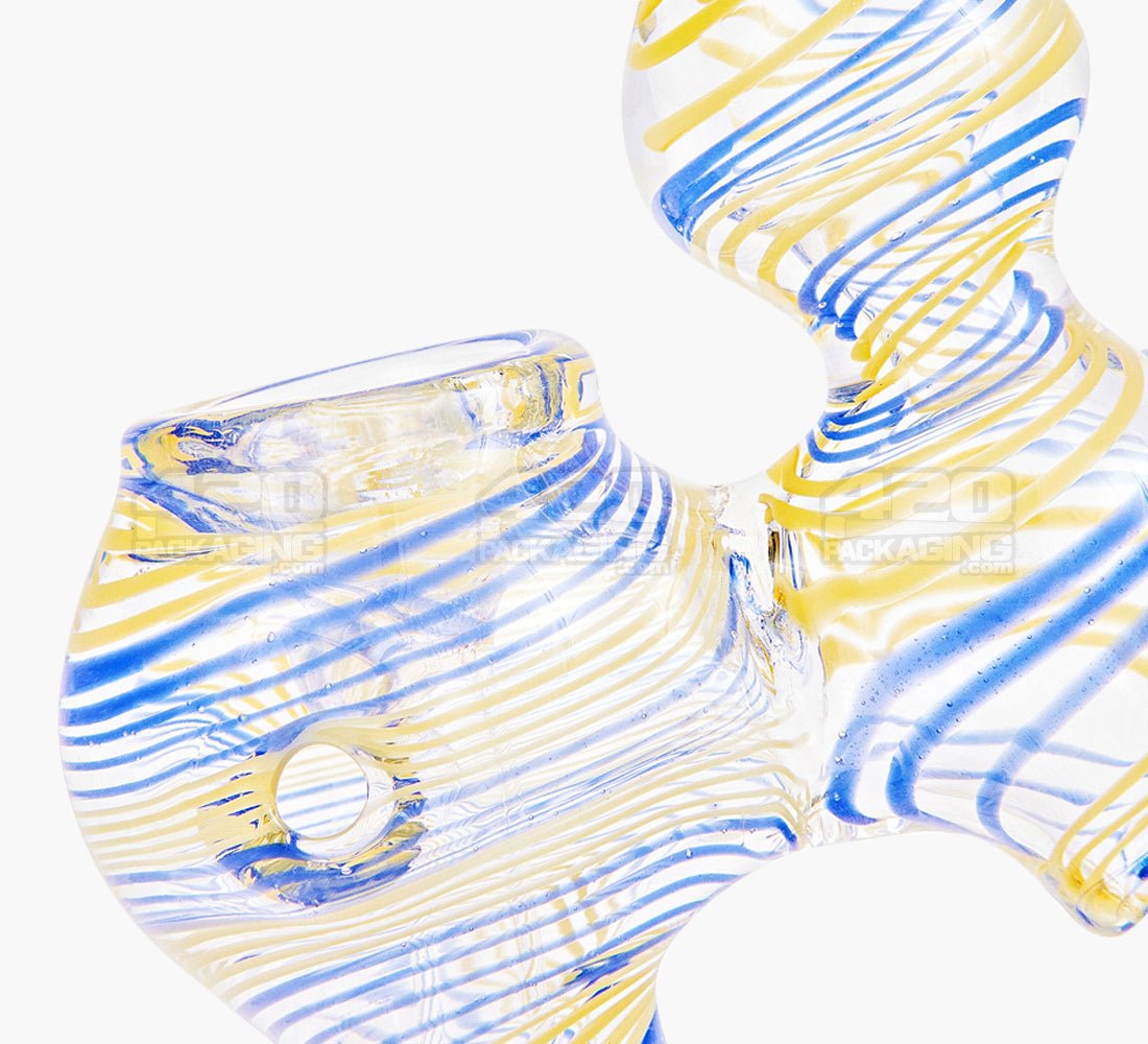 Flat Mouth Spiral Bubbler | 8.5in Tall - Glass - Assorted - 6