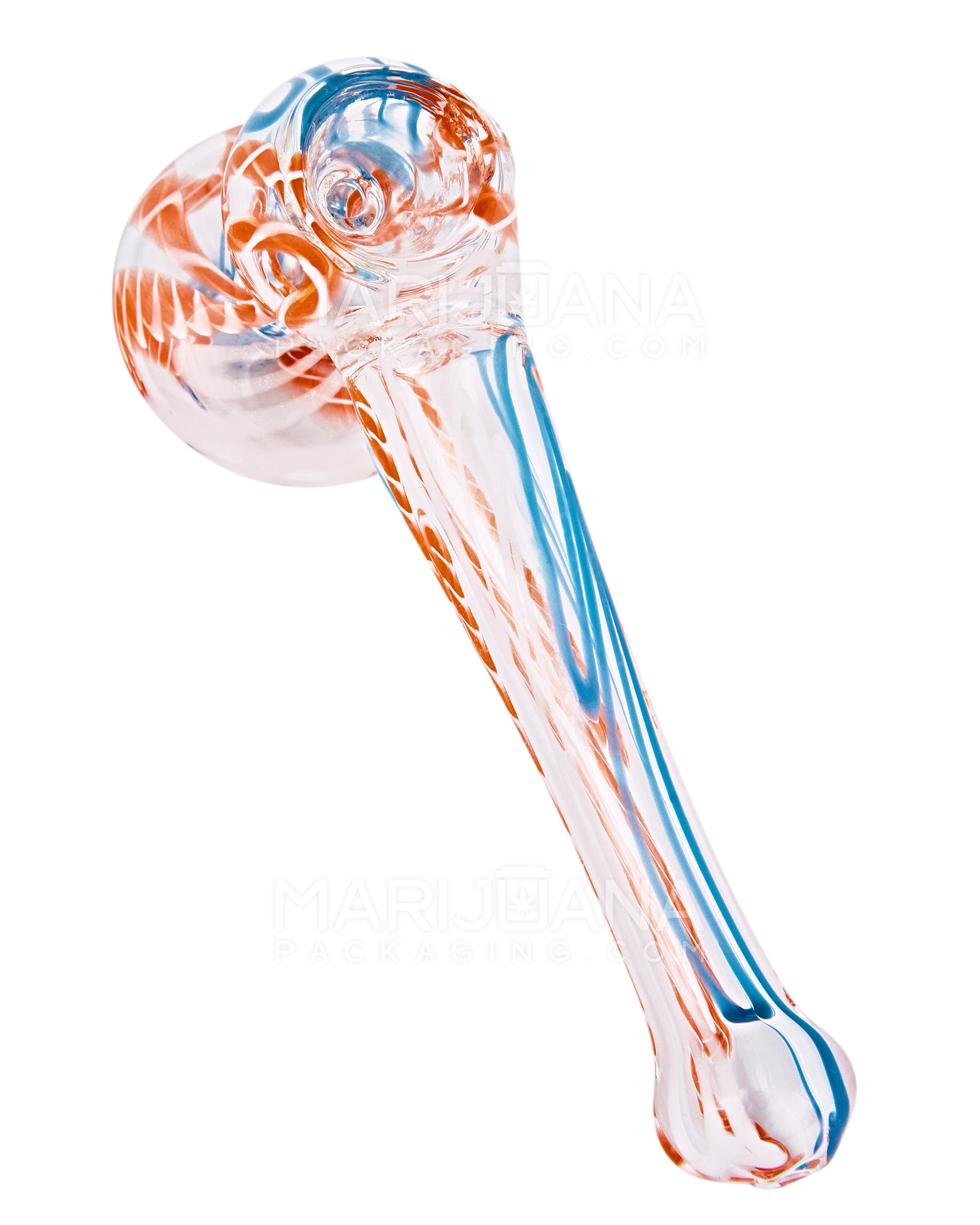 Ribboned & Swirl Hammer Bubbler | 4in Long - Glass - Assorted - 8