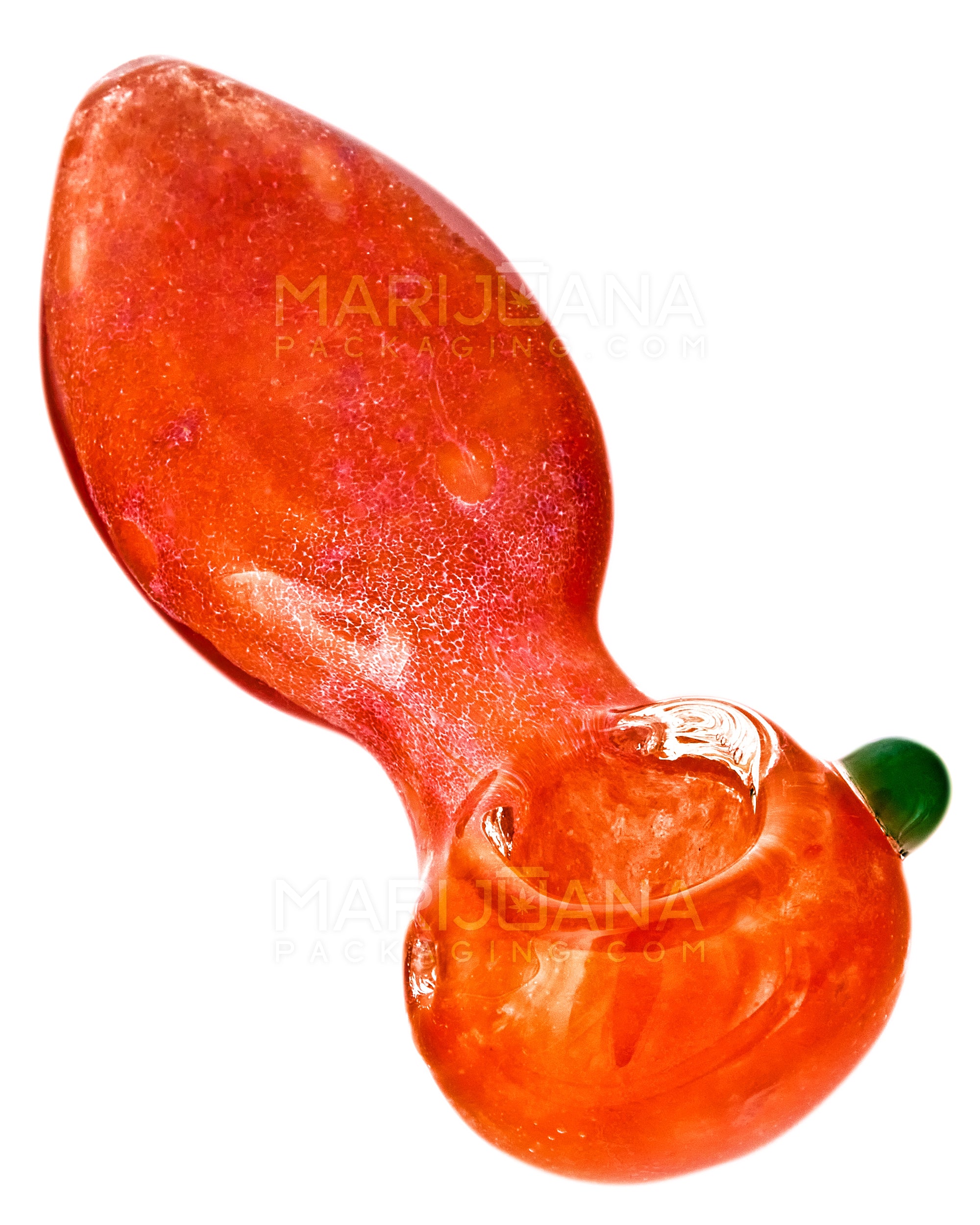 Frit Bulged Spoon Hand Pipe w/ Bubble Trap | 3.5in Long - Glass - Assorted - 7