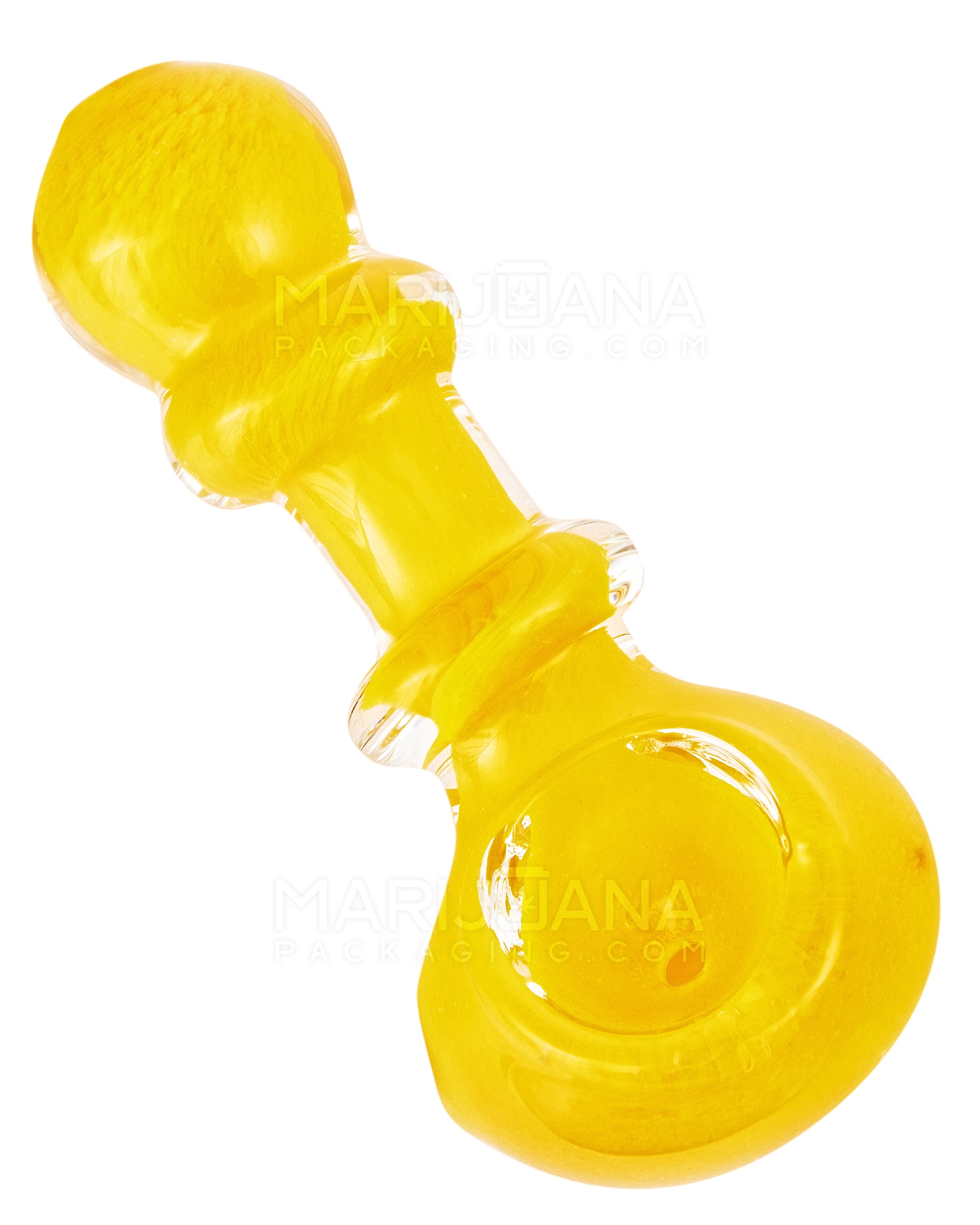 Frit Ringed Spoon Hand Pipe | 3.5in Long - Glass - Assorted - 10