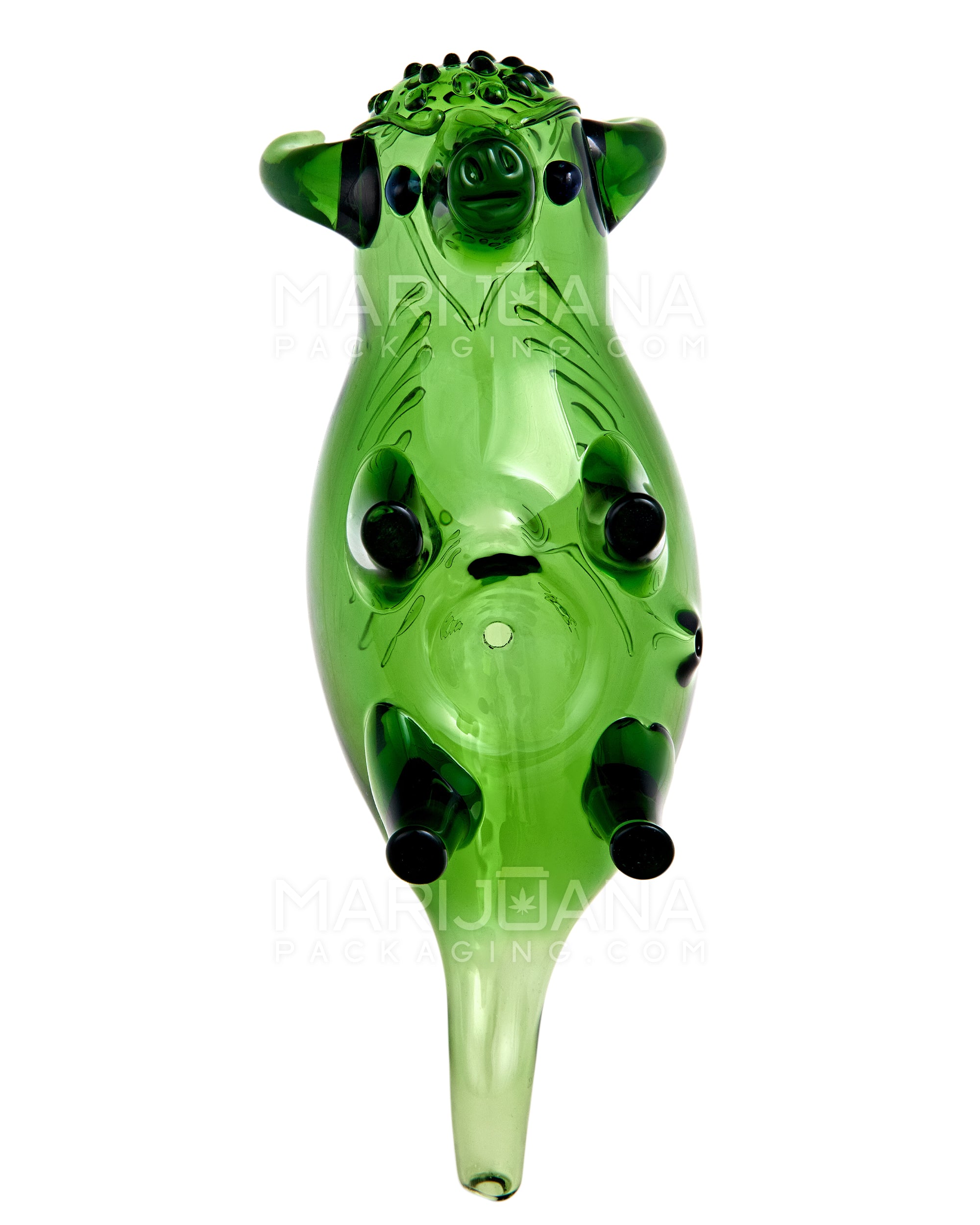 Horned Miura Bull Hand Pipe | 6in Long - Glass - Assorted - 3
