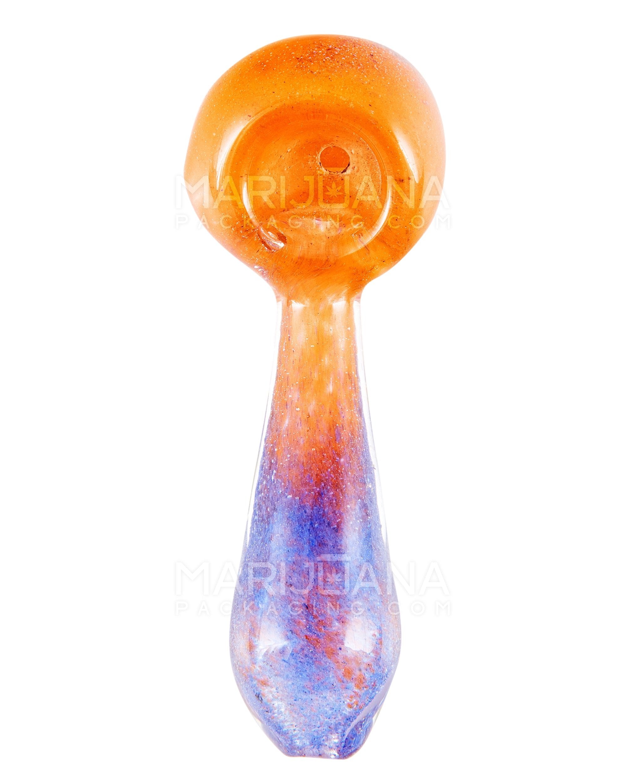 Dual Color Frit Spoon Hand Pipe | 4in Long - Glass - Assorted - 2