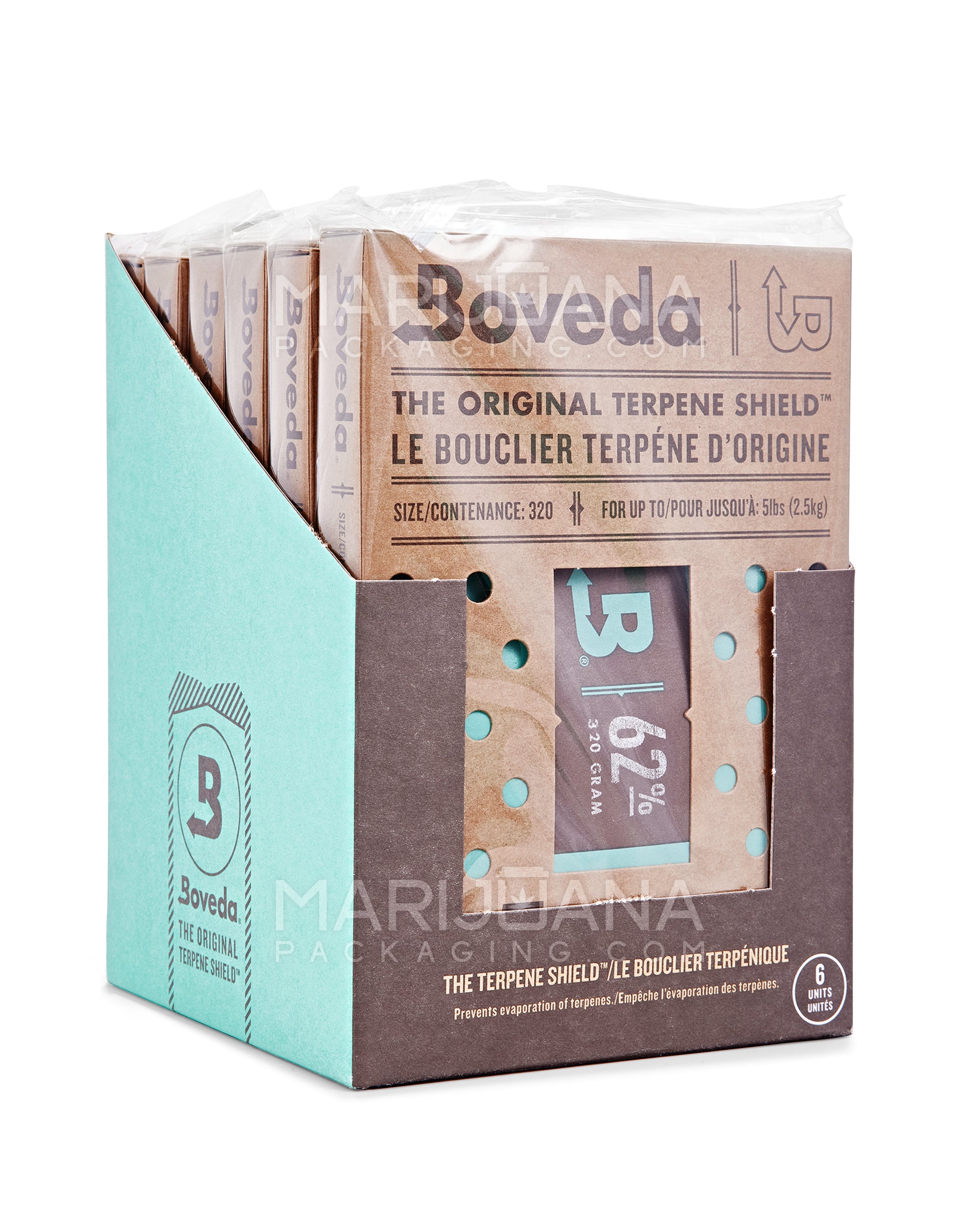 BOVEDA | Humidity Control Packs | 320 Grams - 62% - 6 Count - 1