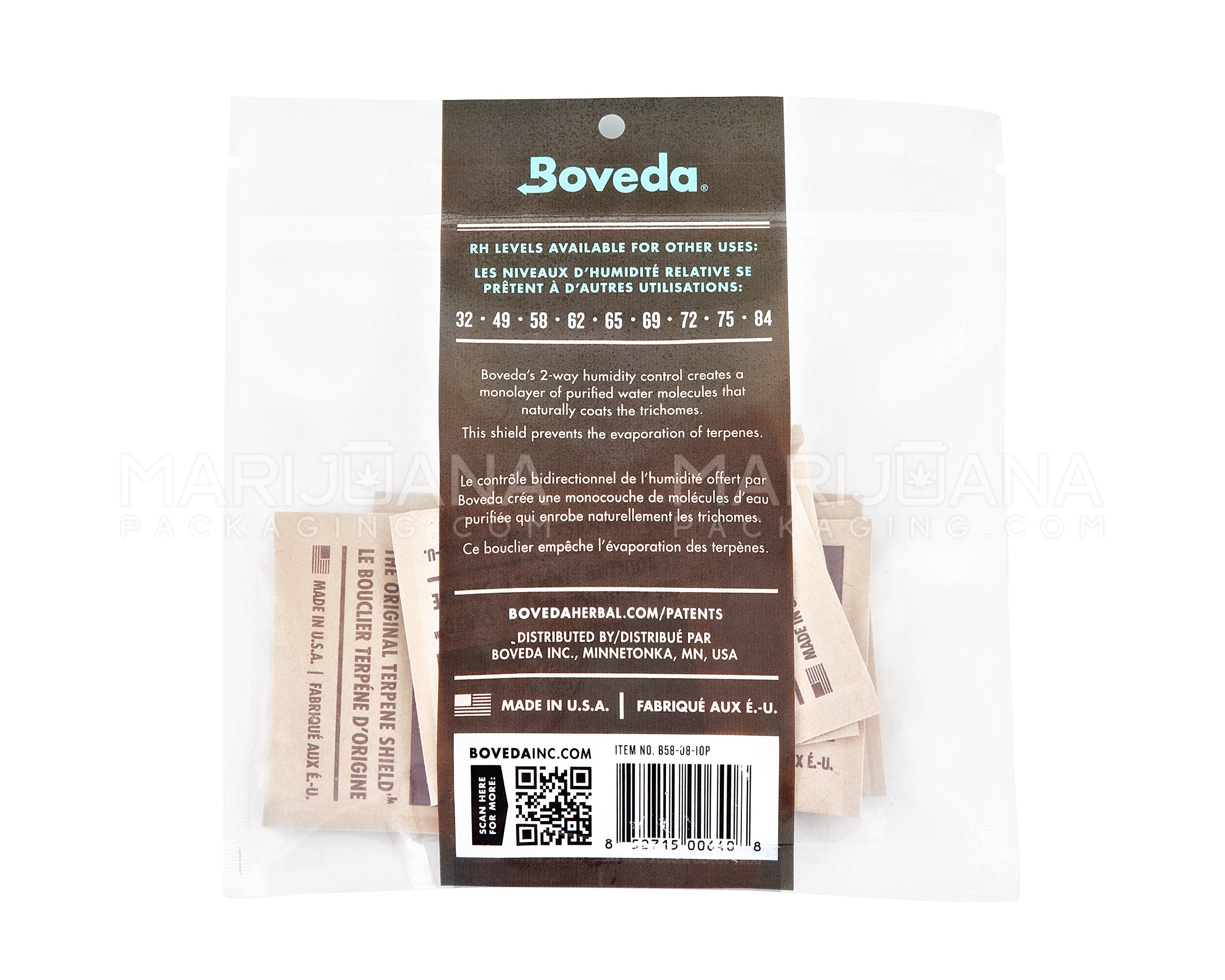 BOVEDA | Humidity Control Packs | 8 Grams - 58% - 10 Count - 2