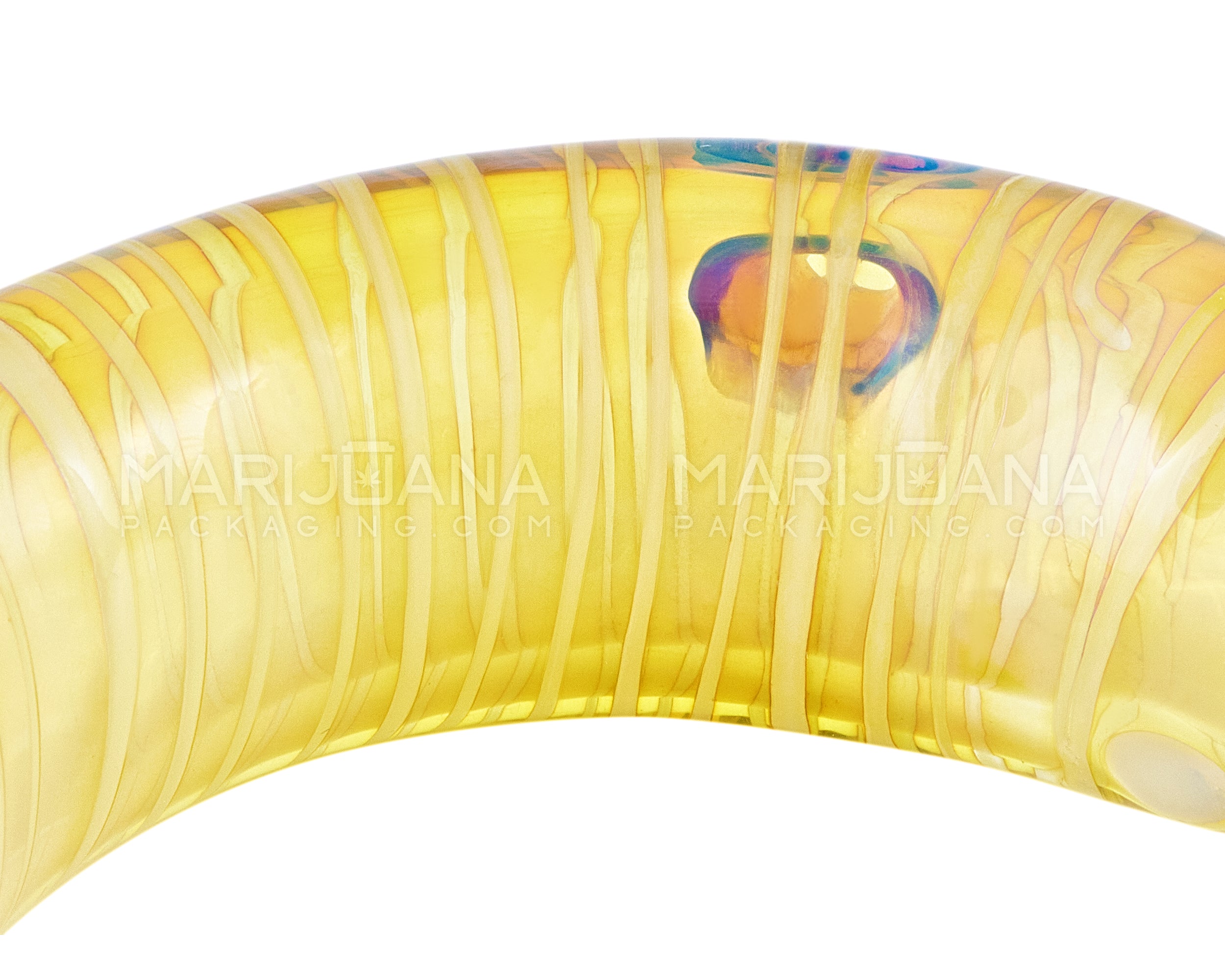 Spiral & Gold Fumed Bracelet Hand Pipe | 4in Long - Glass - Assorted - 6