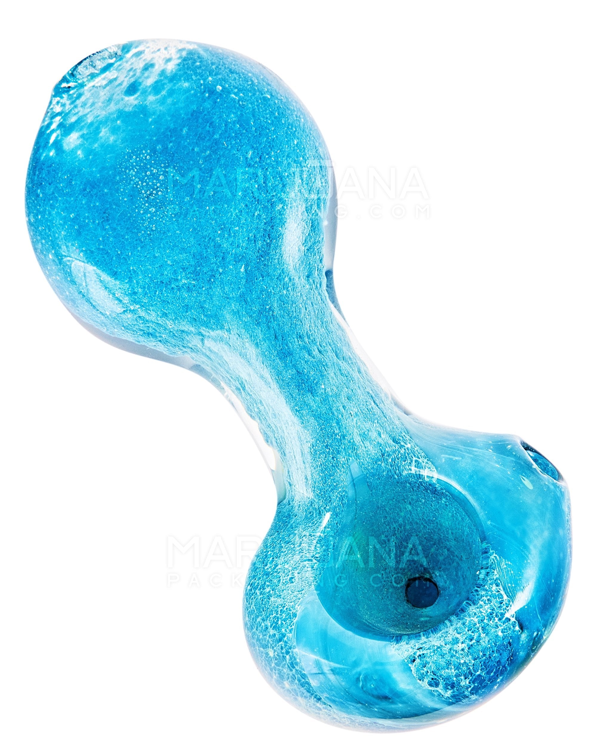 Flat Mouth Frit Spoon Hand Pipe | 3.5in Long - Glass - Assorted - 8
