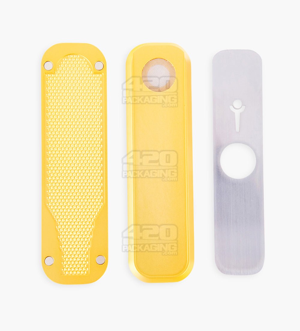 Genius Pipe Magnetic Slider Pipe | 5in Long - Metal - Gold - 2