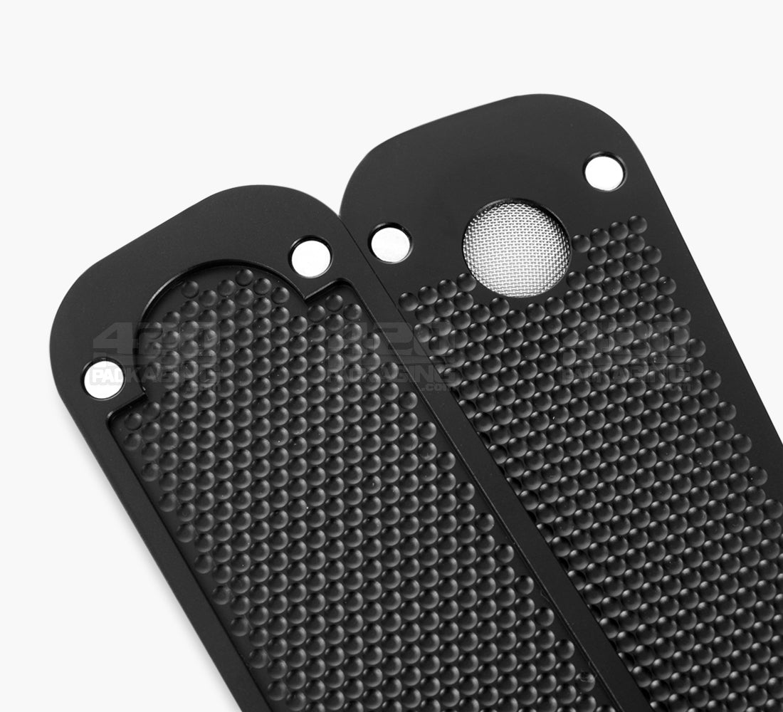 GENIUS PIPE | Classic Top Secret Magnetic Slider Pipe w/ Silver Slider | 6in Long - Metal - Black