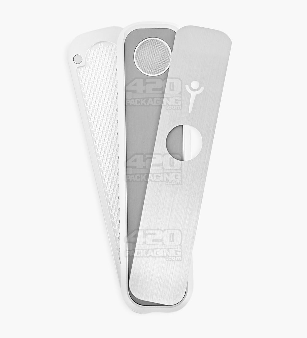 GENIUS PIPE | Classic Gadget Magnetic Slider Pipe w/ Silver Slider | 6in Long - Metal - Silver & Black