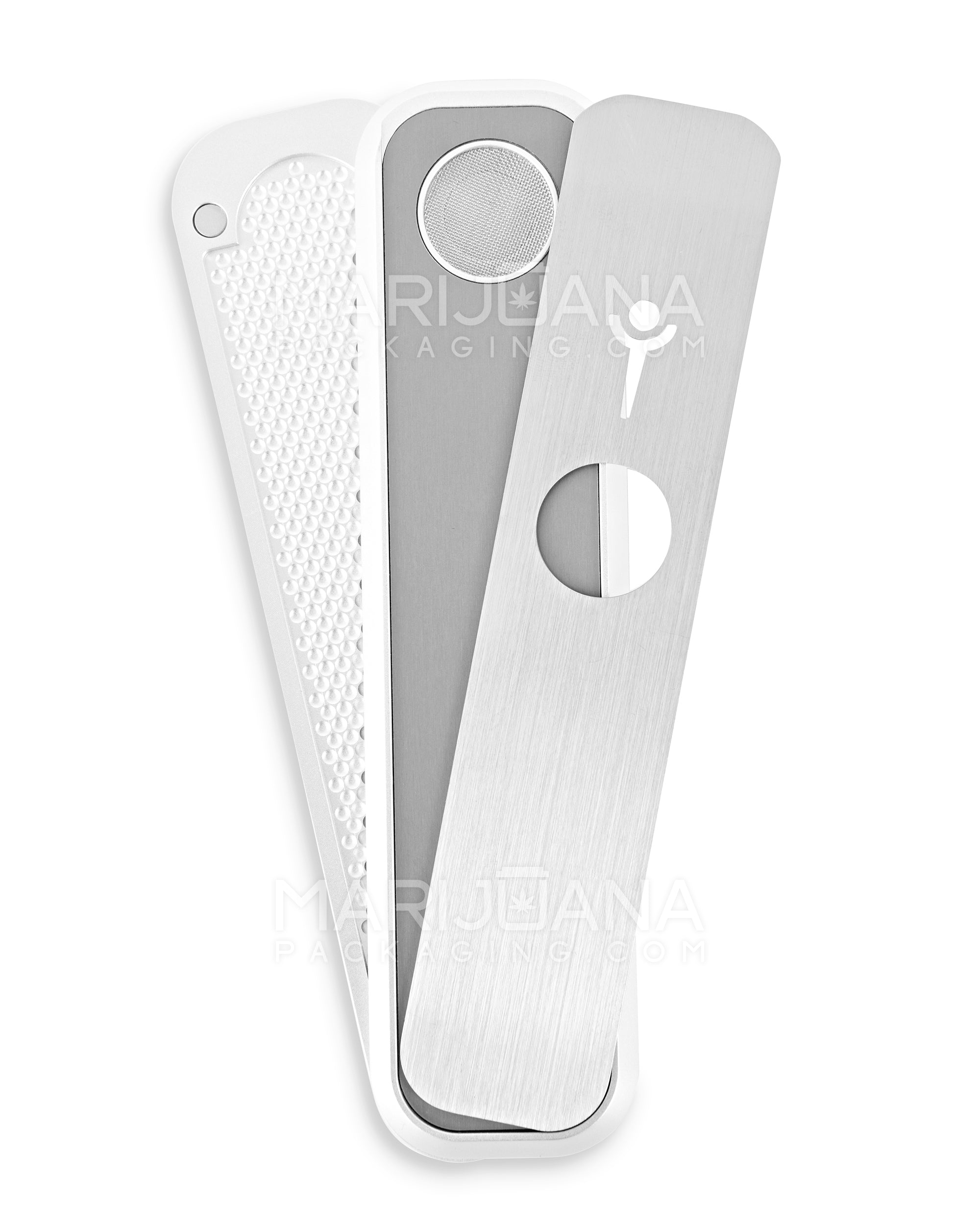 GENIUS PIPE | Classic Gadget Magnetic Slider Pipe w/ Silver Slider | 6in Long - Metal - Silver & Black - 1