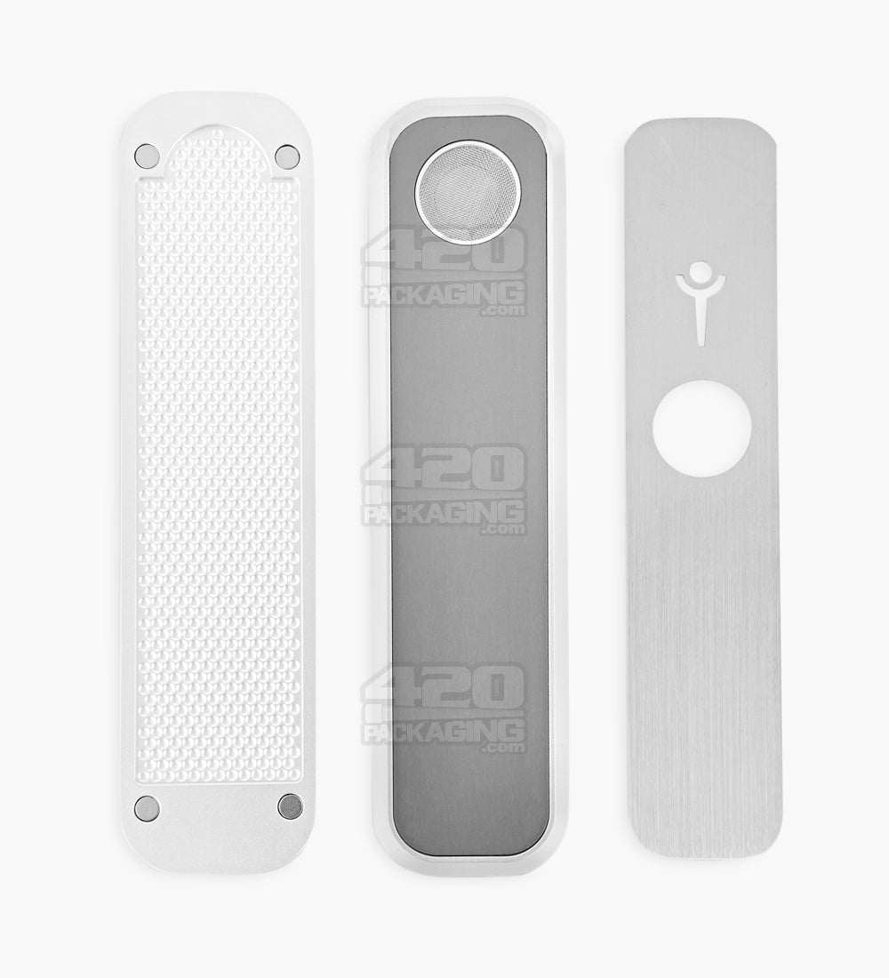 GENIUS PIPE | Classic Gadget Magnetic Slider Pipe w/ Silver Slider | 6in Long - Metal - Silver & Black