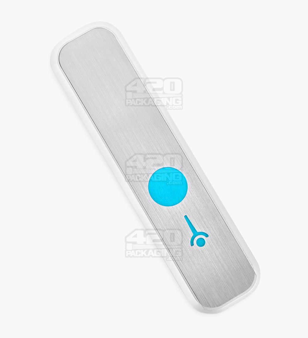 Genius Pipe Ocean Harvest Magnetic Slider Pipe | 6in Long - Metal - Silver & Blue - 3