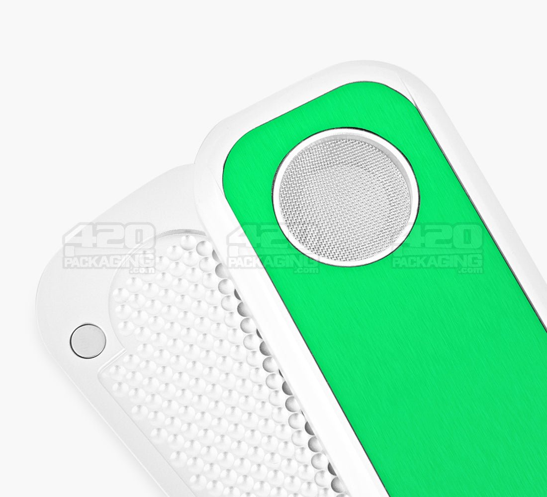 Genius Pipe Liberation Magnetic Slider Pipe | 6in Long - Metal - Silver & Green - 7