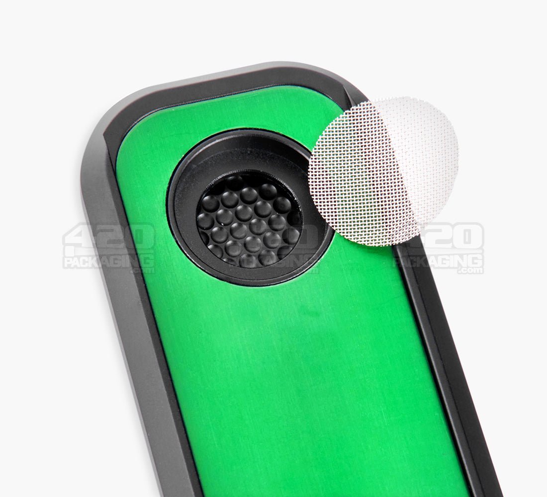 Genius Pipe Liberation Magnetic Slider Pipe | 6in Long - Metal - Black & Green - 7