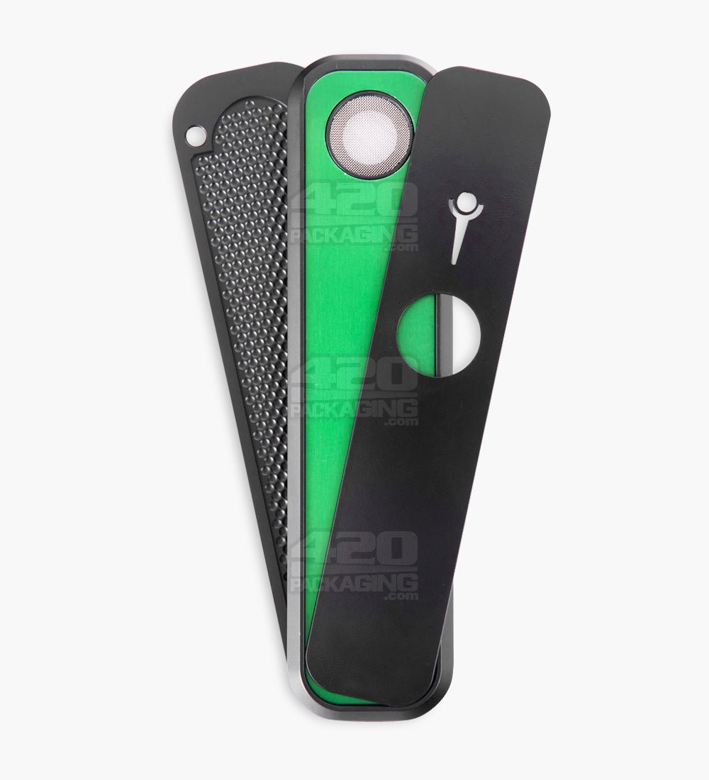 Genius Pipe Liberation Magnetic Slider Pipe | 6in Long - Metal - Black & Green - 1