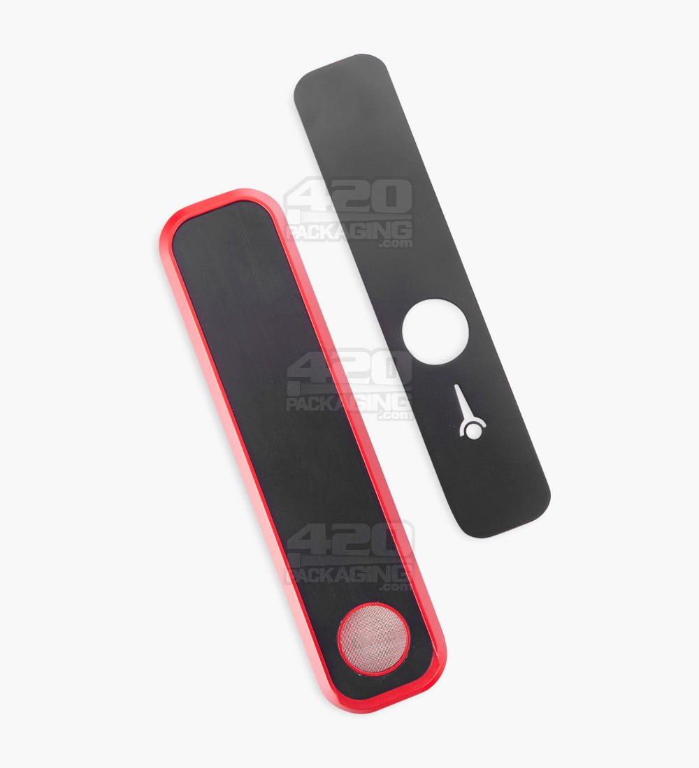 Genius Pipe Velvet Cake Magnetic Slider Pipe | 6in Long - Metal - Black & Red - 5