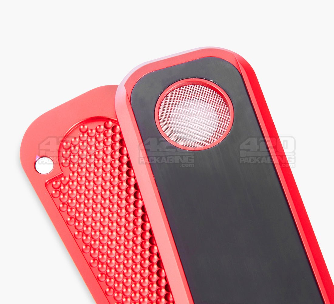 Genius Pipe Velvet Cake Magnetic Slider Pipe | 6in Long - Metal - Black & Red - 7