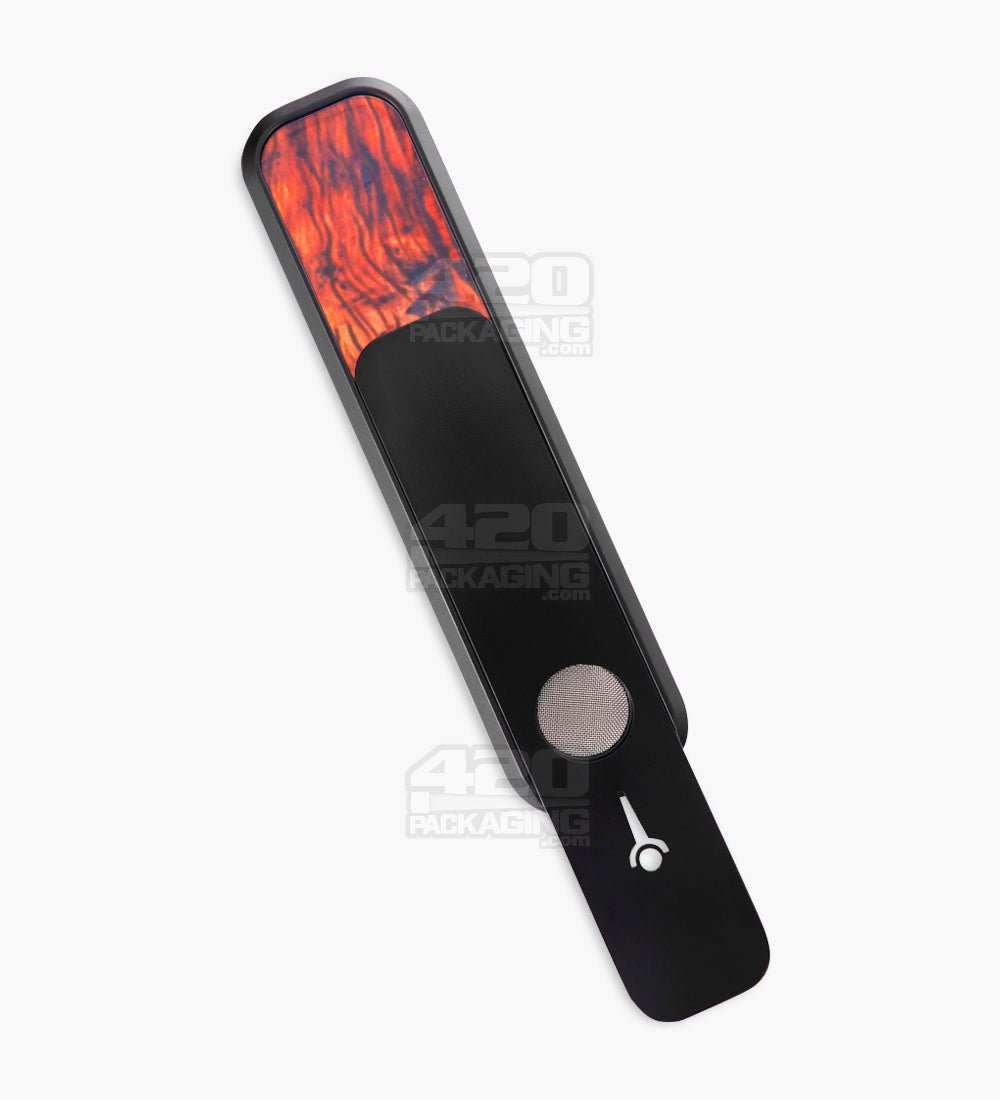 Genius Pipe High Roller Magnetic Slider Pipe | 6in Long - Metal - Black & Mahogany - 4