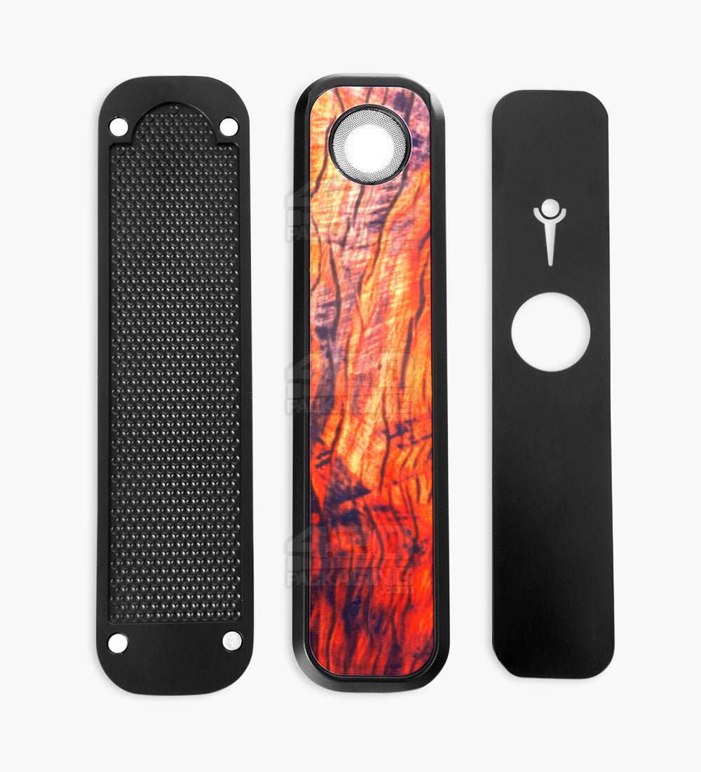 Genius Pipe High Roller Magnetic Slider Pipe | 6in Long - Metal - Black & Mahogany - 2