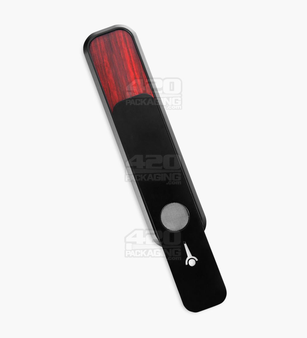 Genius Pipe High Roller Magnetic Slider Pipe | 6in Long - Metal - Black & Cherrywood - 4