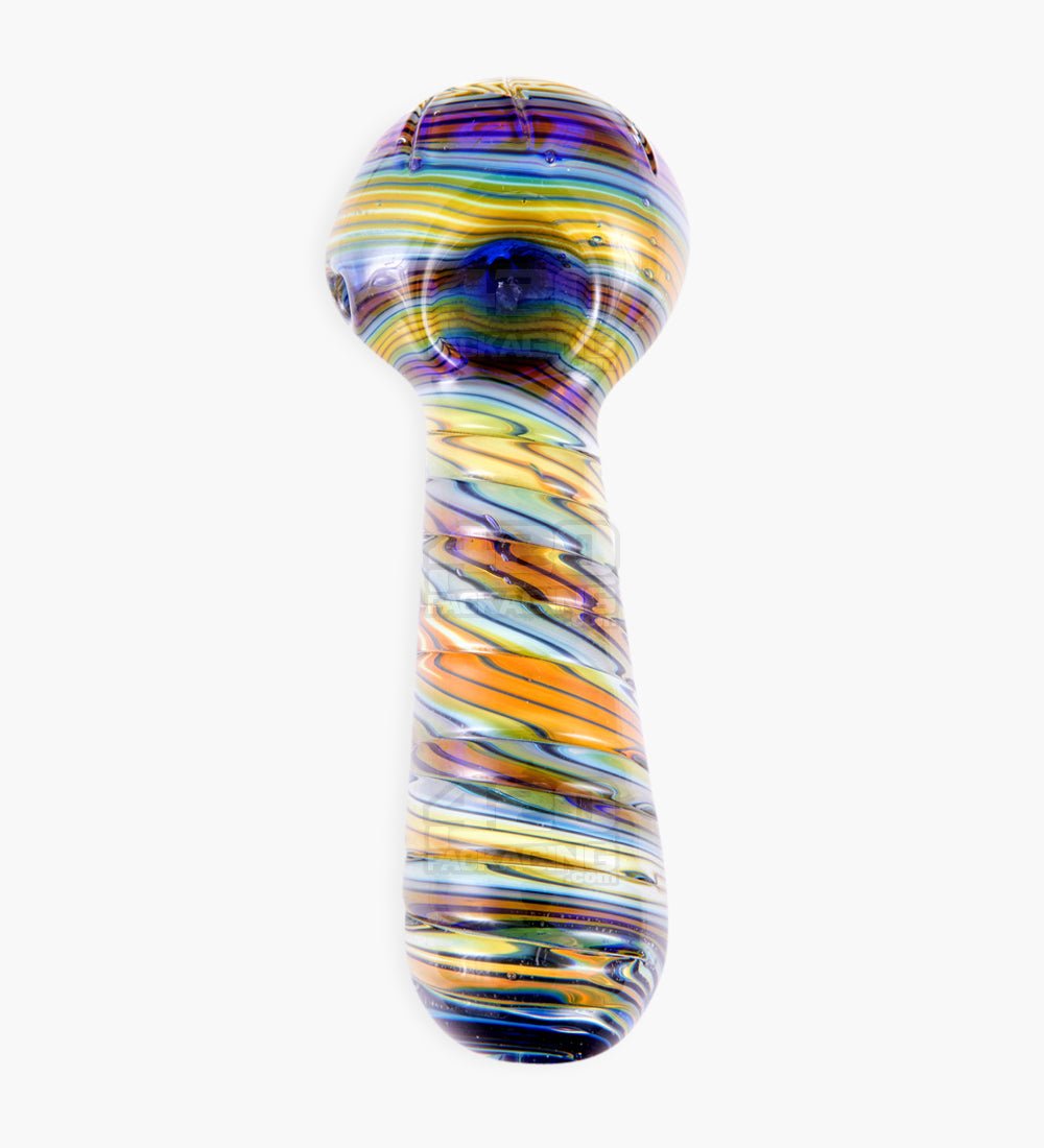 Spiral Ridged Cut Spoon Hand Pipe | 5.5in Long - Glass - Assorted - 2