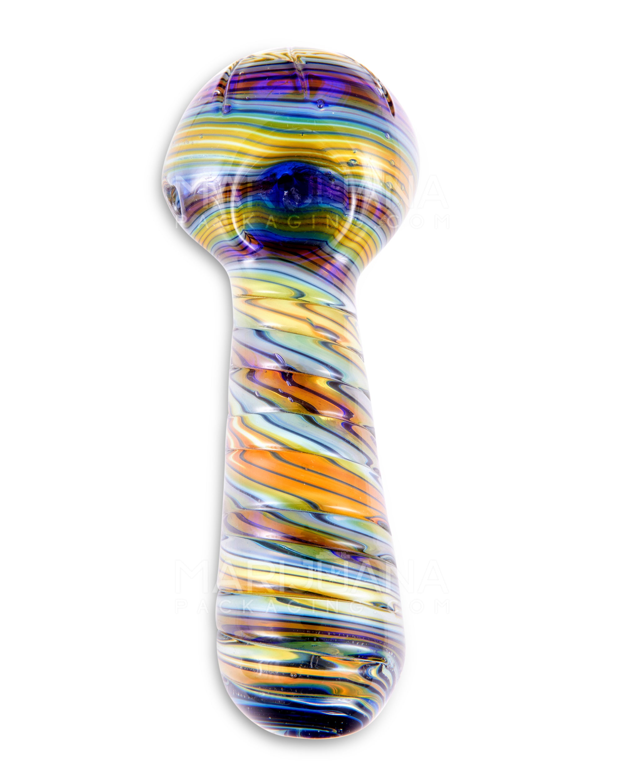 Spiral Ridged Cut Spoon Hand Pipe | 5.5in Long - Glass - Assorted - 2