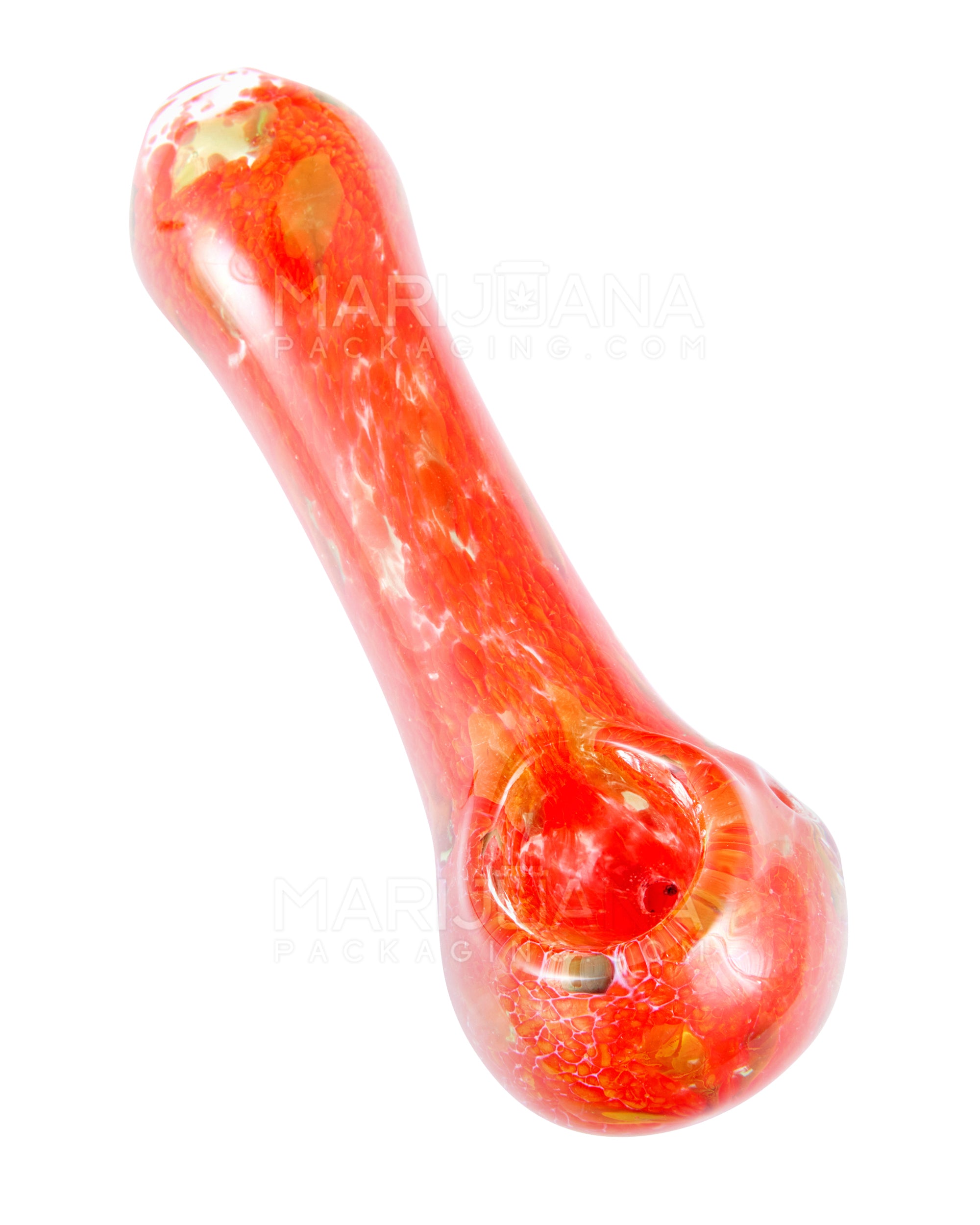 Dot Stack & Frit Spoon Hand Pipe | 5in Long - Glass - Assorted - 7