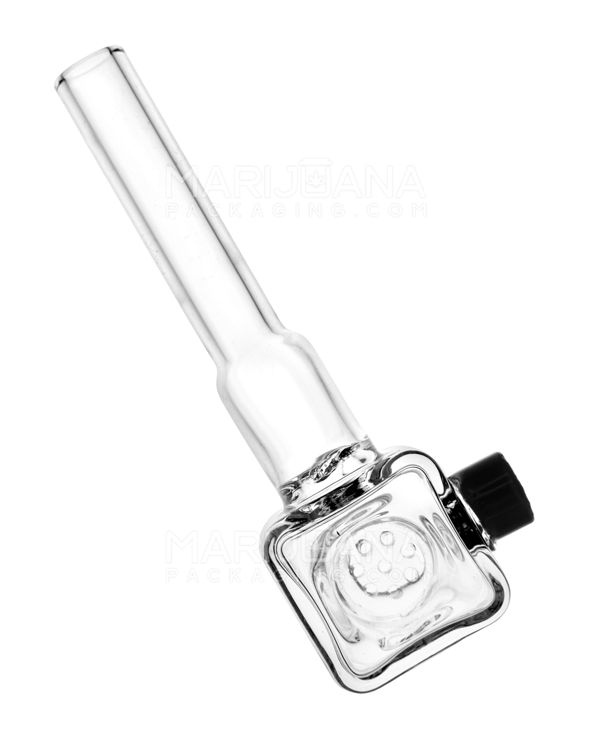 Cube Honeycomb Bowl Spoon Hand Pipe | 4in Long - Glass - Clear - 1