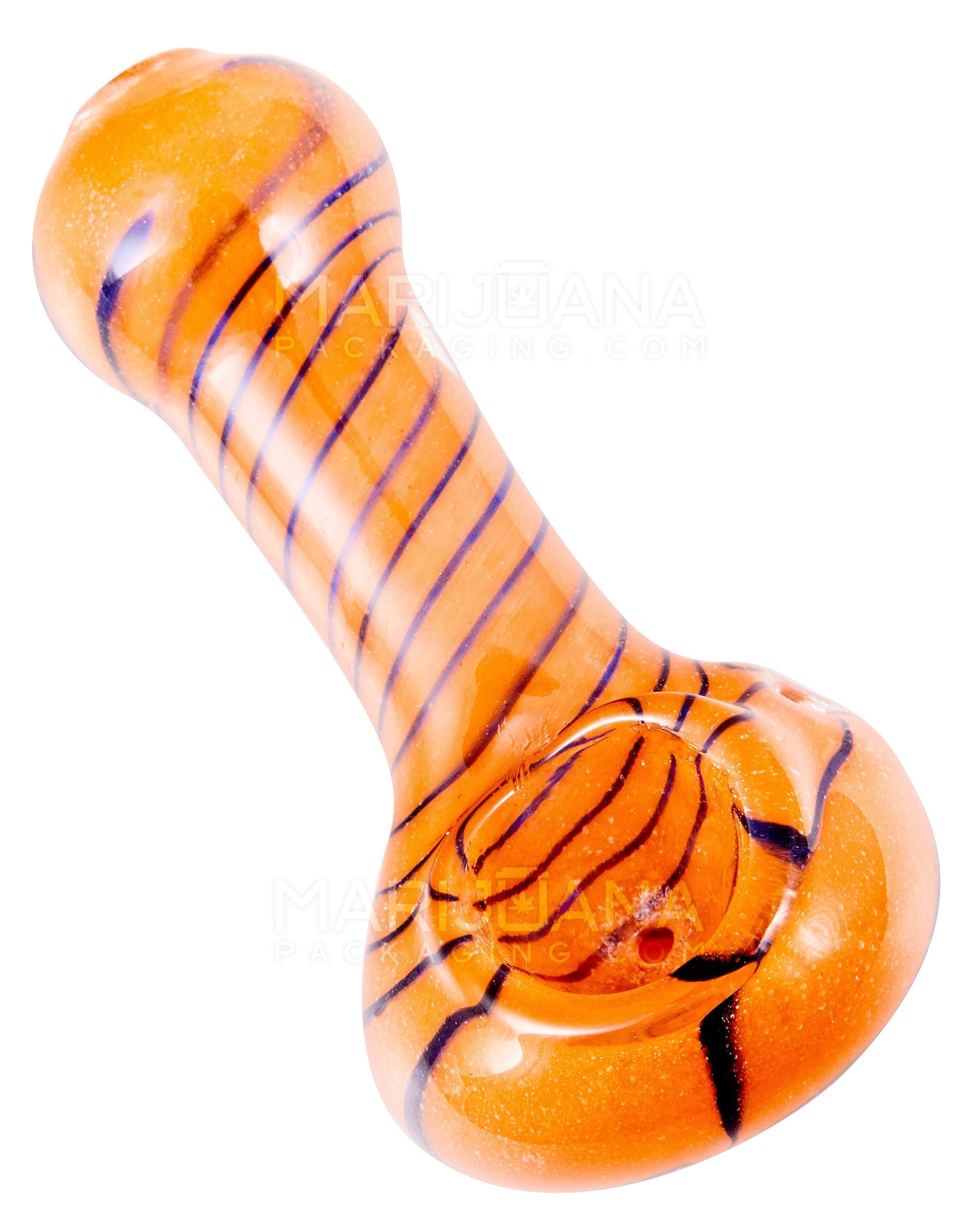 Frit & Swirl Spoon Hand Pipe | 3in Long - Glass - Assorted - 7