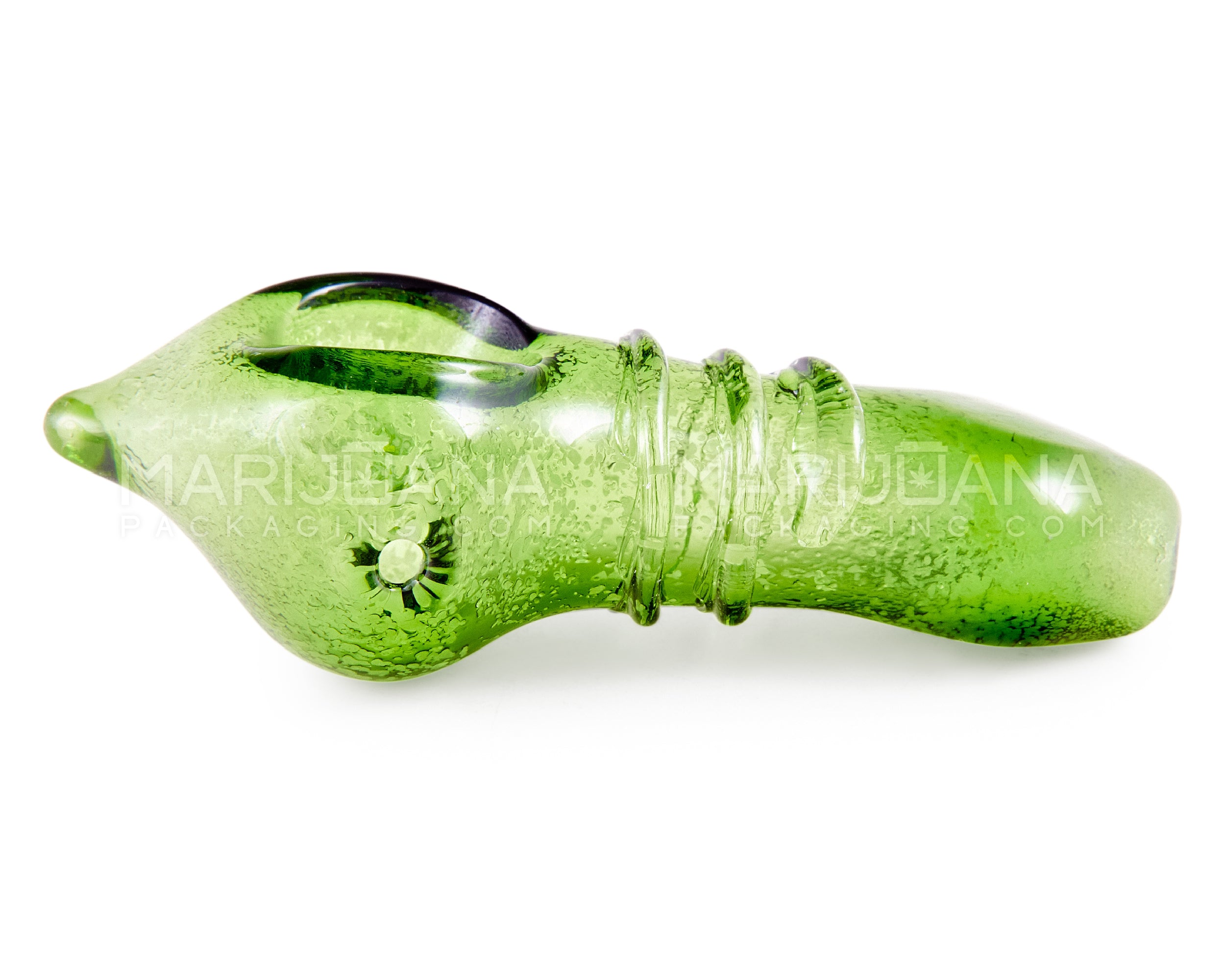 Frit Pointed Hand Pipe | 3.5in Long - Glass - Assorted - 5