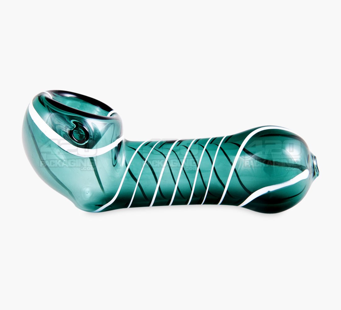 Spiral Sherlock Hand Pipe | 4.5in Long - Glass - Assorted - 2