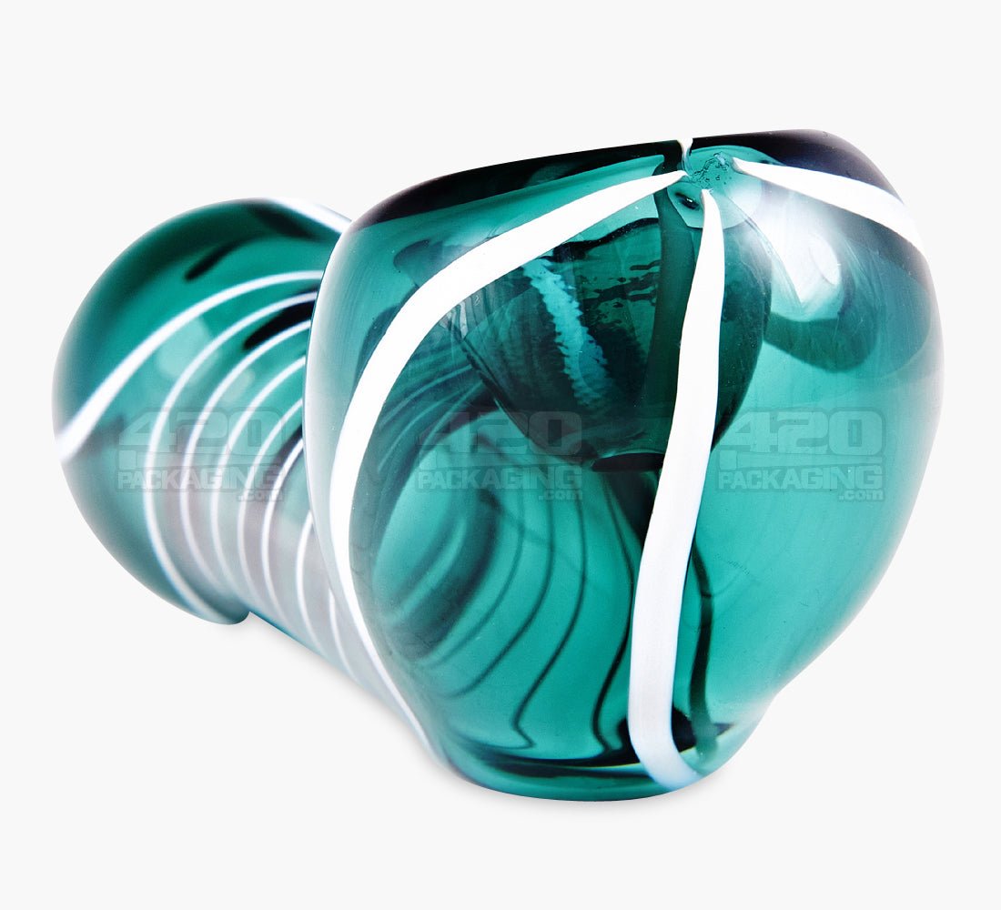 Spiral Sherlock Hand Pipe | 4.5in Long - Glass - Assorted - 3