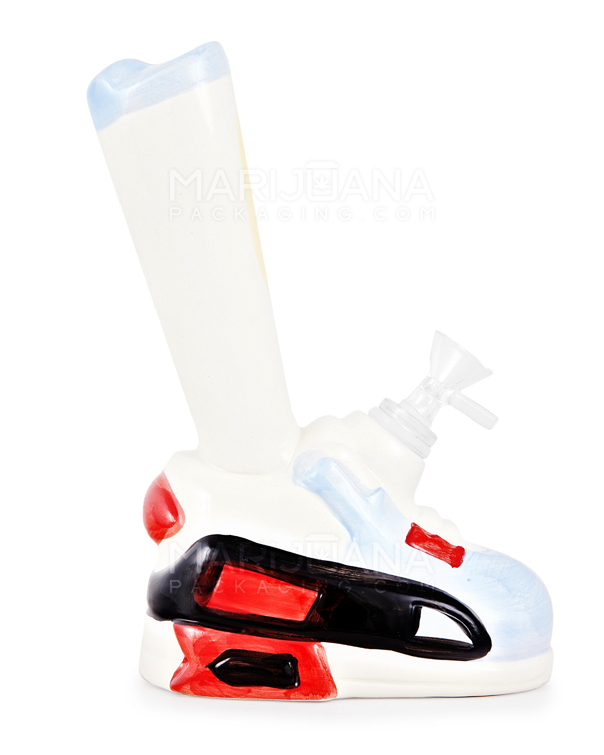 Classic Sneaker Painted Ceramic Pipe | 8.5in Tall - 14mm Bowl - Mixed - 1