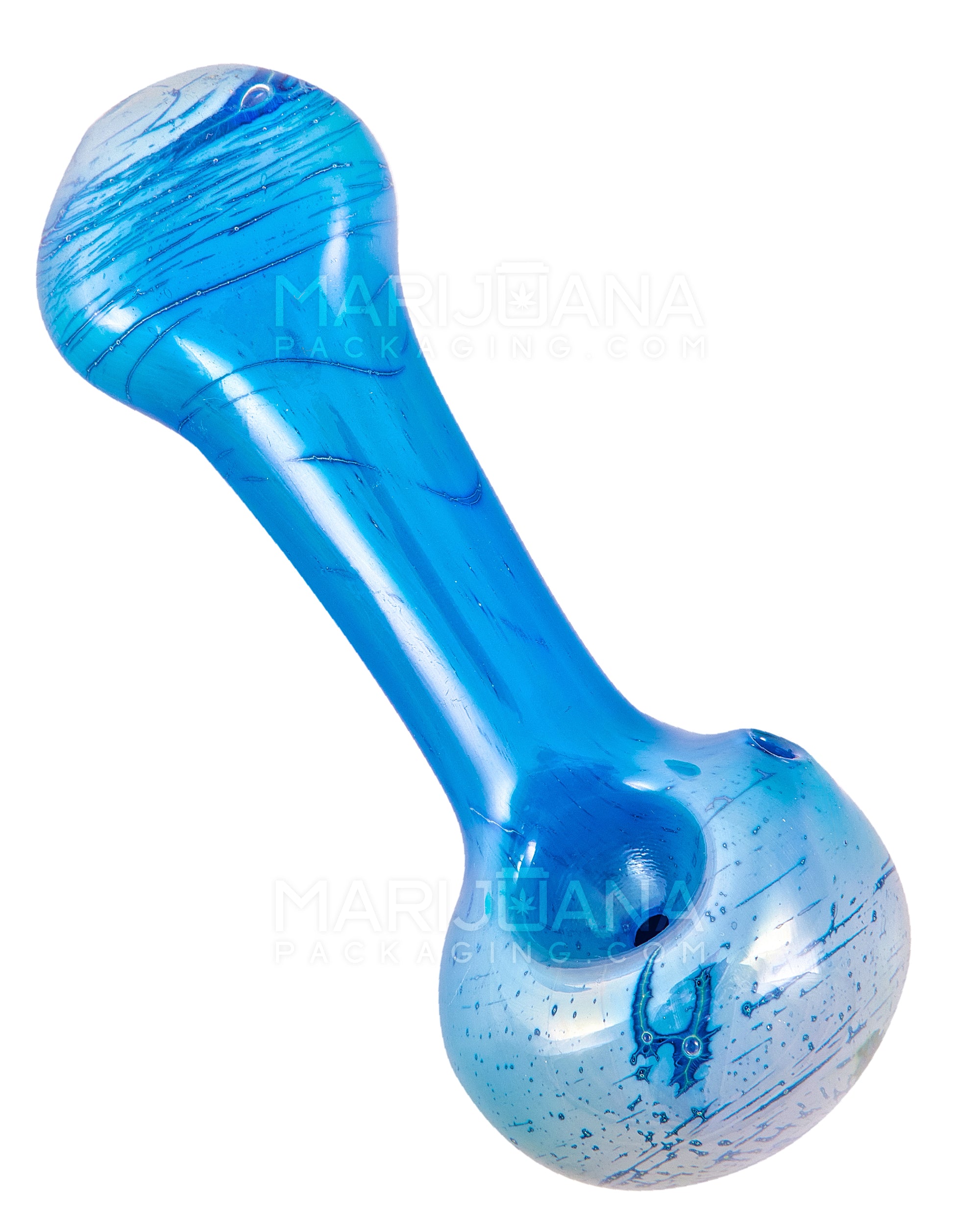Metallic Coated & Fumed Spoon Hand Pipe | 4.5in Long - Glass - Assorted - 1