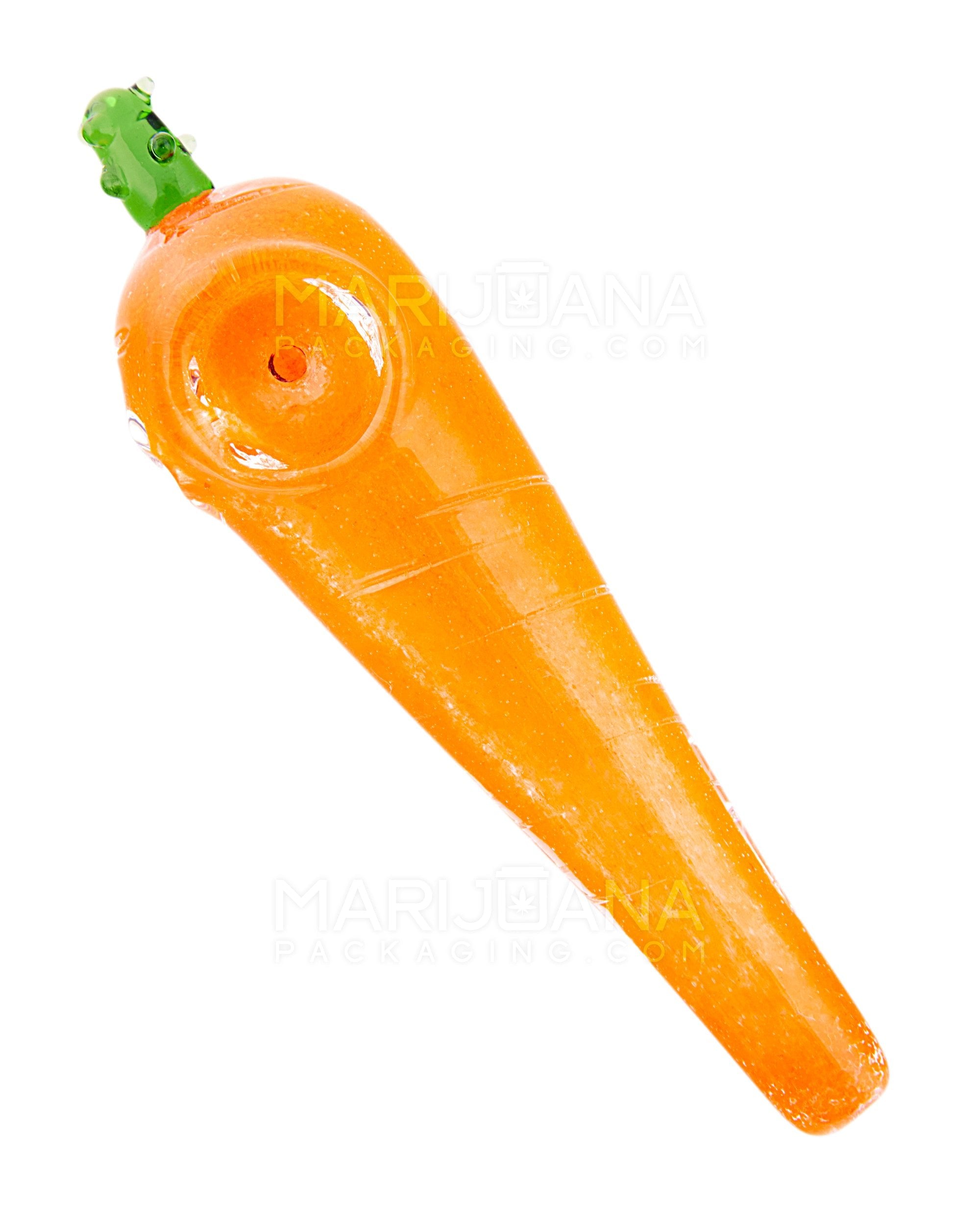 Carrot Spoon Hand Pipe | 4.5in Long - Glass - Orange - 1