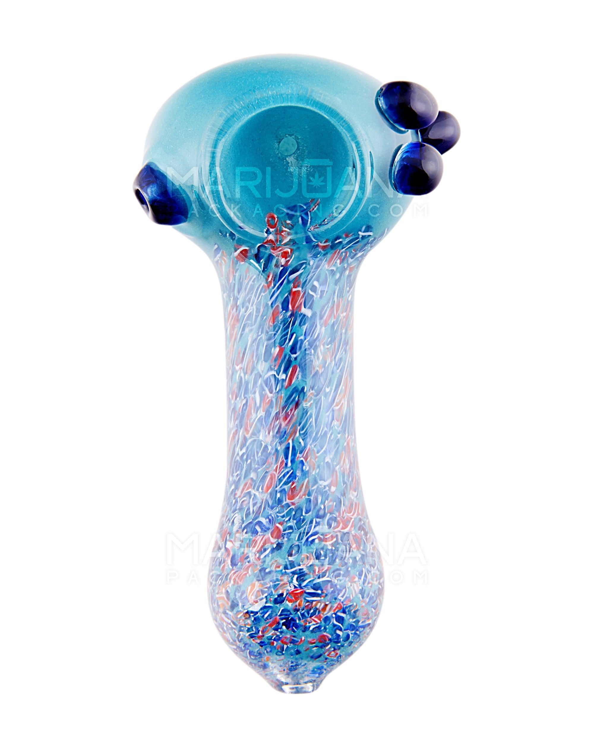 Ribboned & Striped Thick Hand Pipe | 4.5in Long - Glass - Assorted - 7