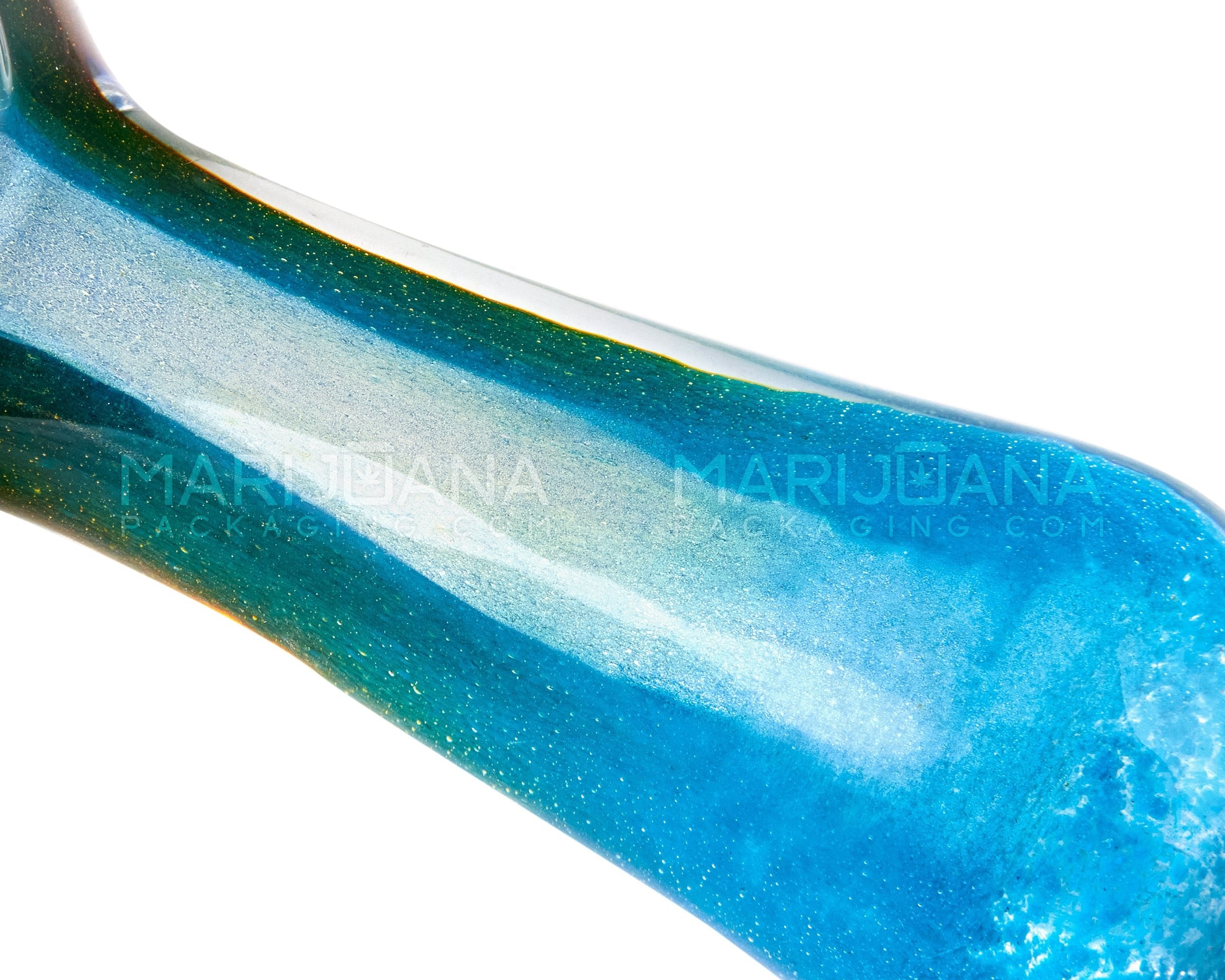 Raked & Frit Spoon Hand Pipe | 5in Long - Glass - Assorted - 3