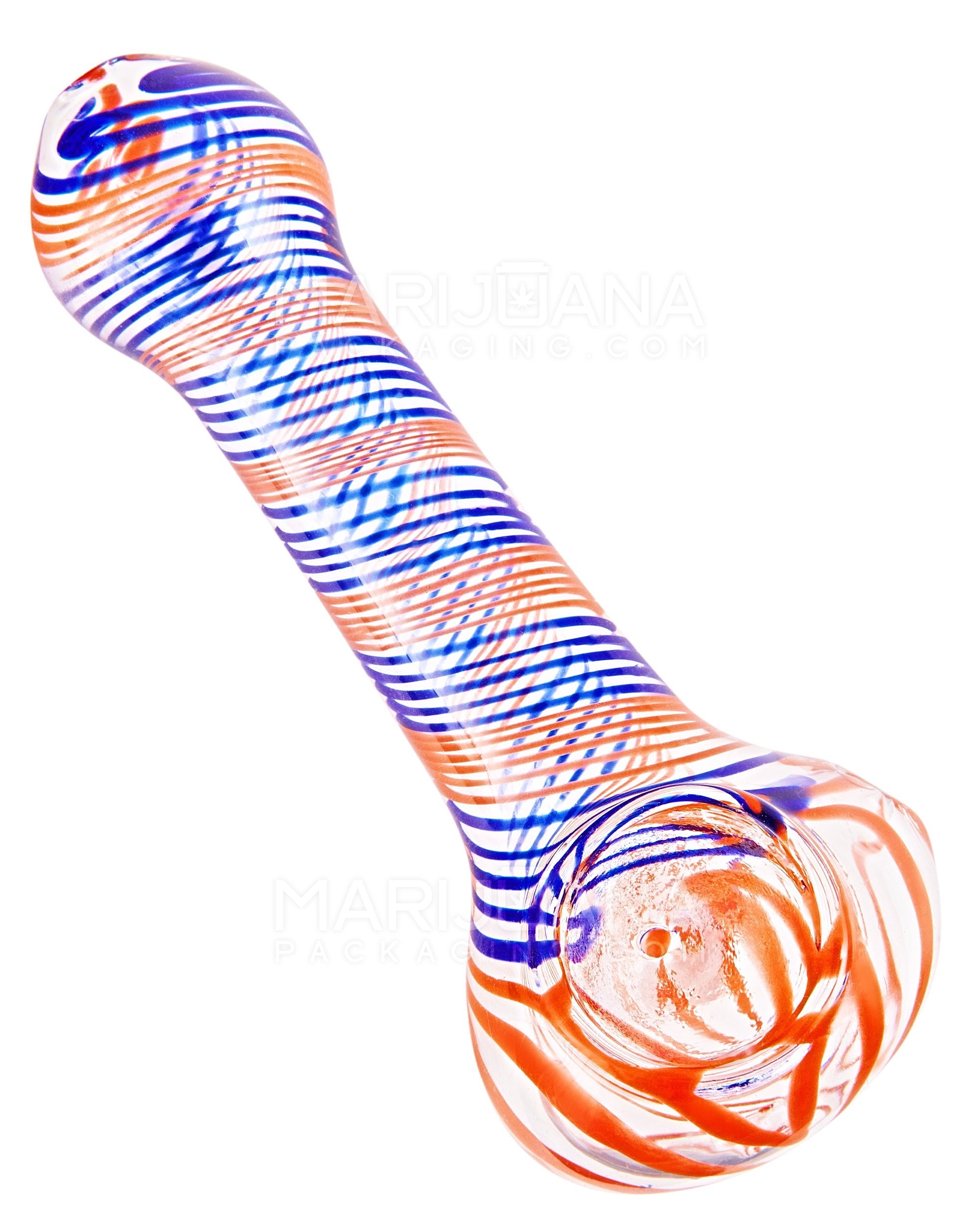 Spiral Swirl Spoon Hand Pipe | 4.5in Long - Glass - Assorted - 11