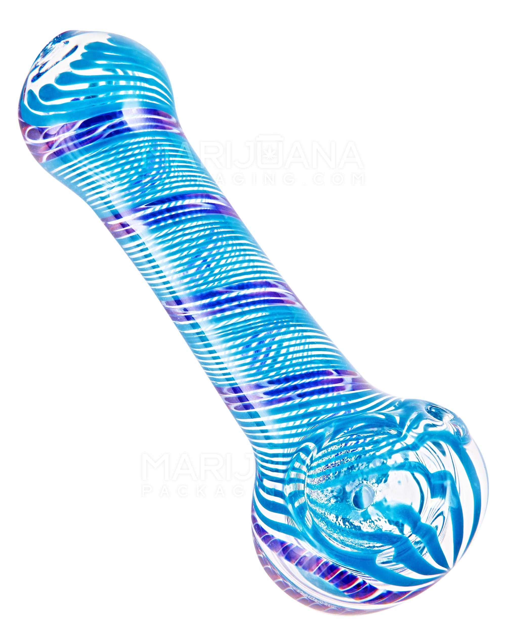 Spiral Swirl Spoon Hand Pipe | 4.5in Long - Glass - Assorted - 8