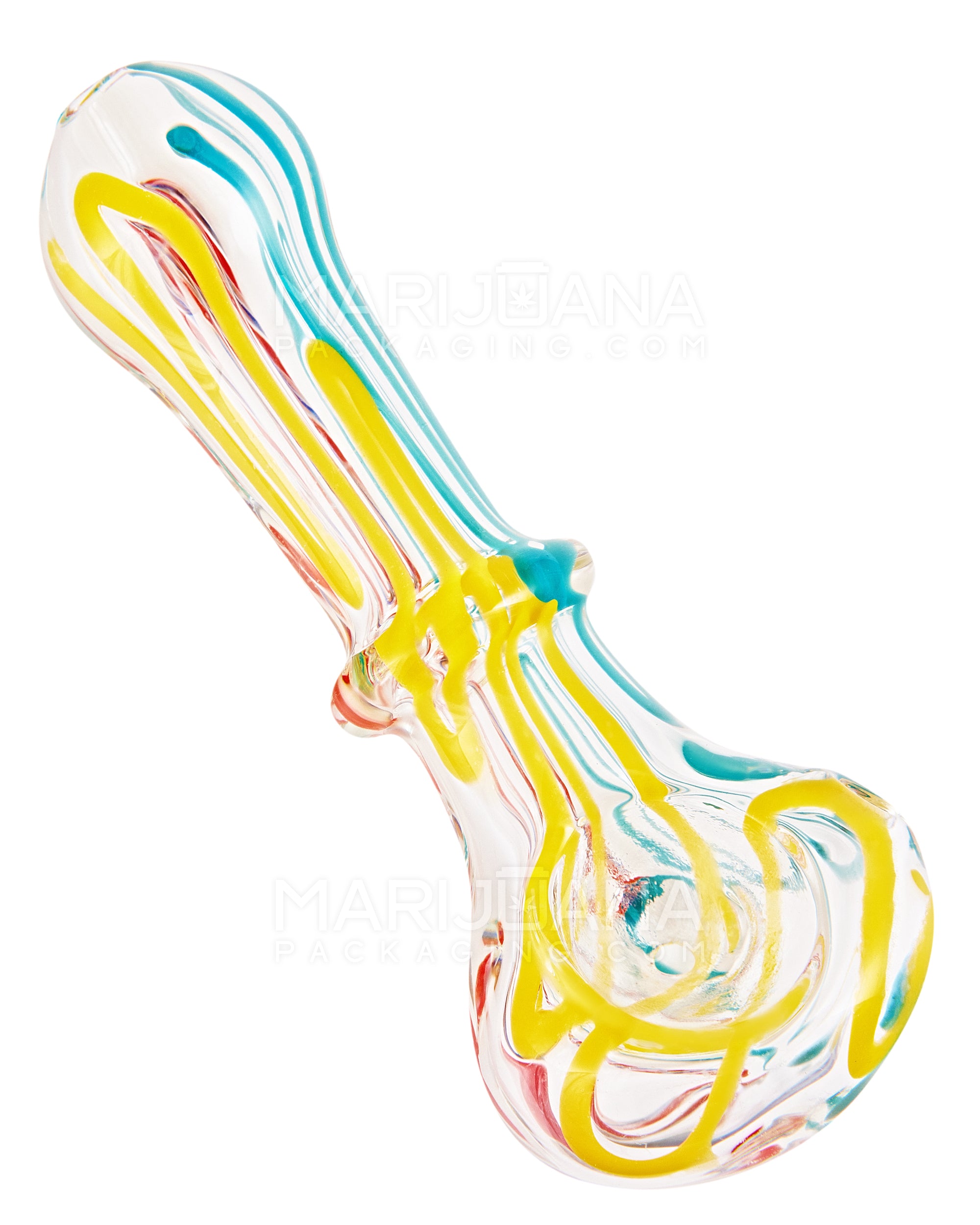 Spiral Swirl Spoon Hand Pipe | 4.5in Long - Glass - Assorted - 6
